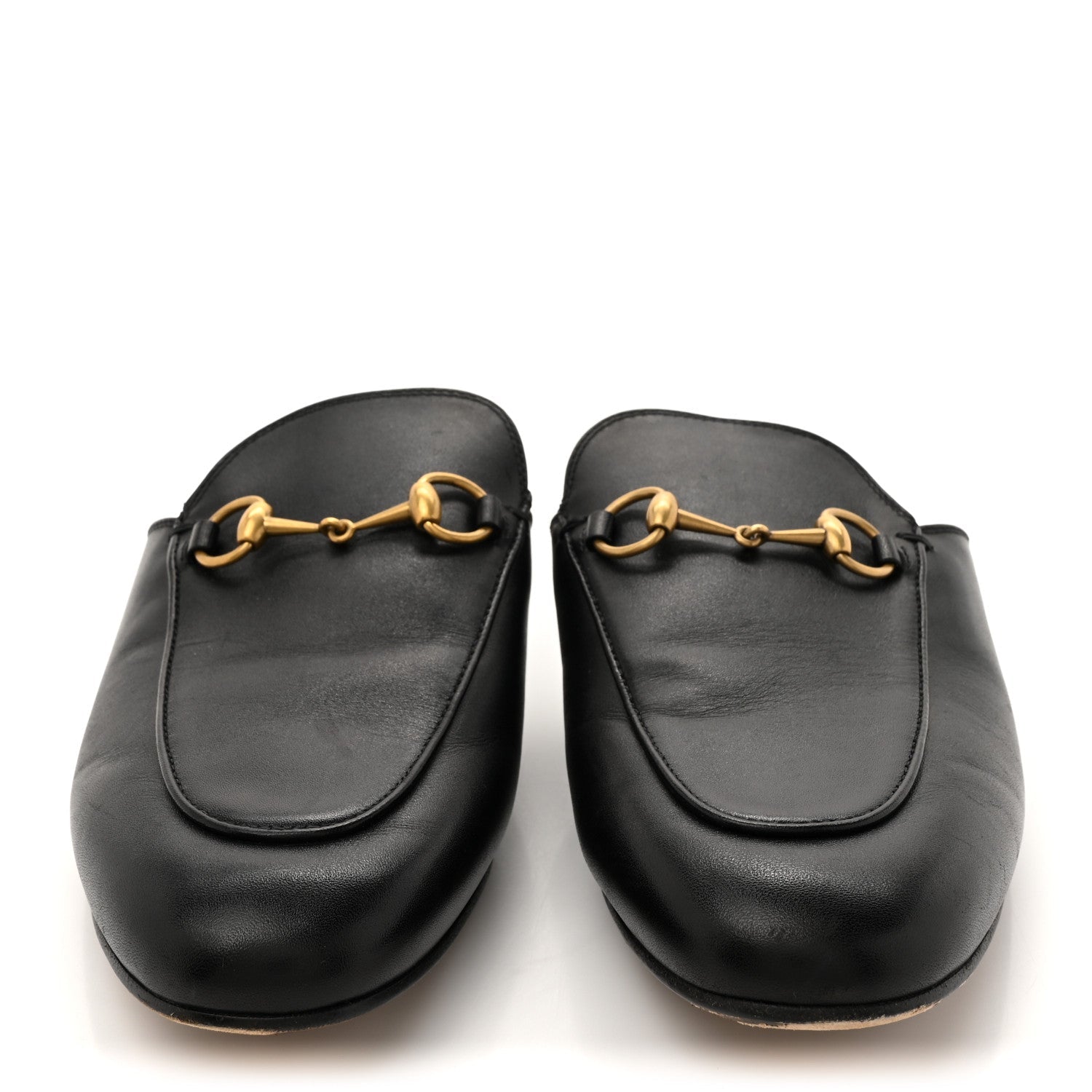 Calfskin Princetown Slippers 38 Black