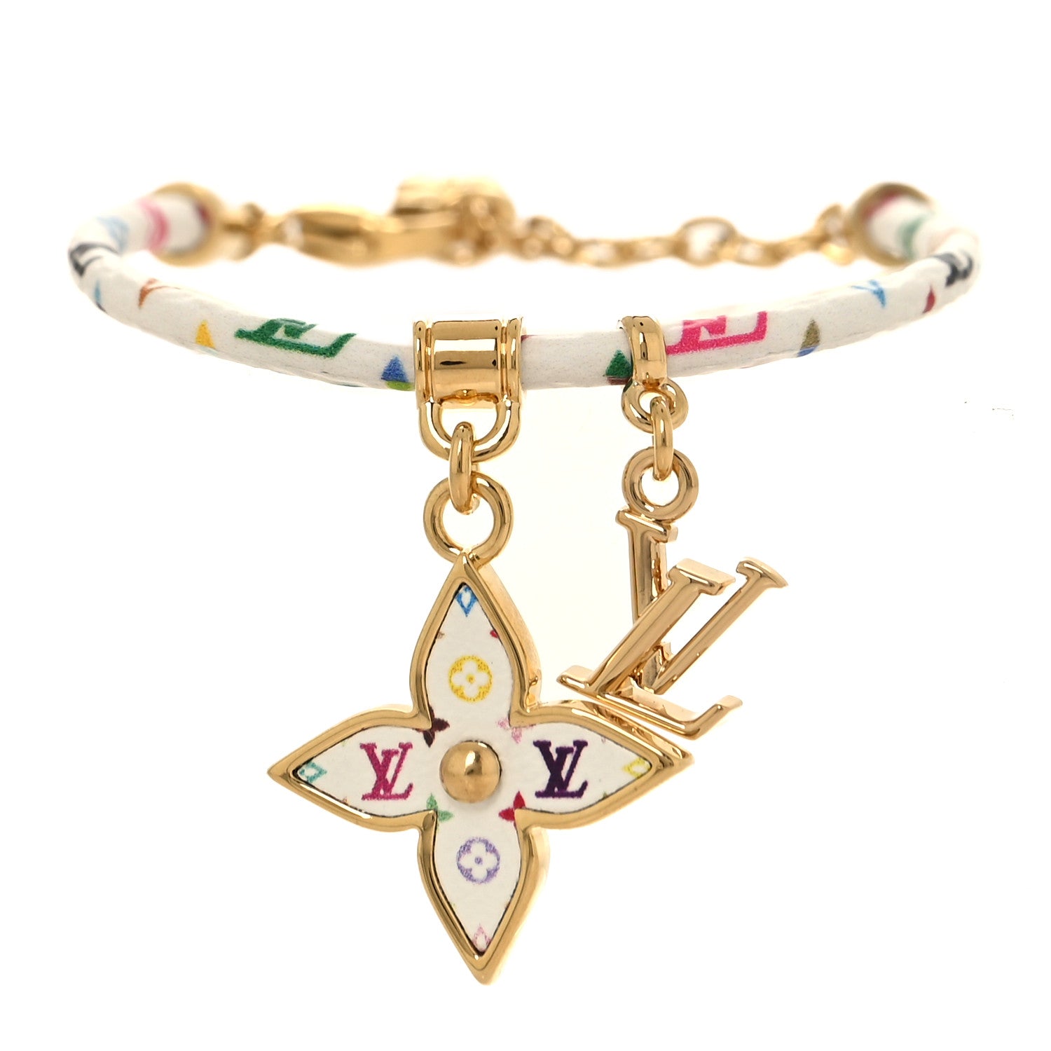 LV X TM Monogram Multicolor Charms Bracelet White