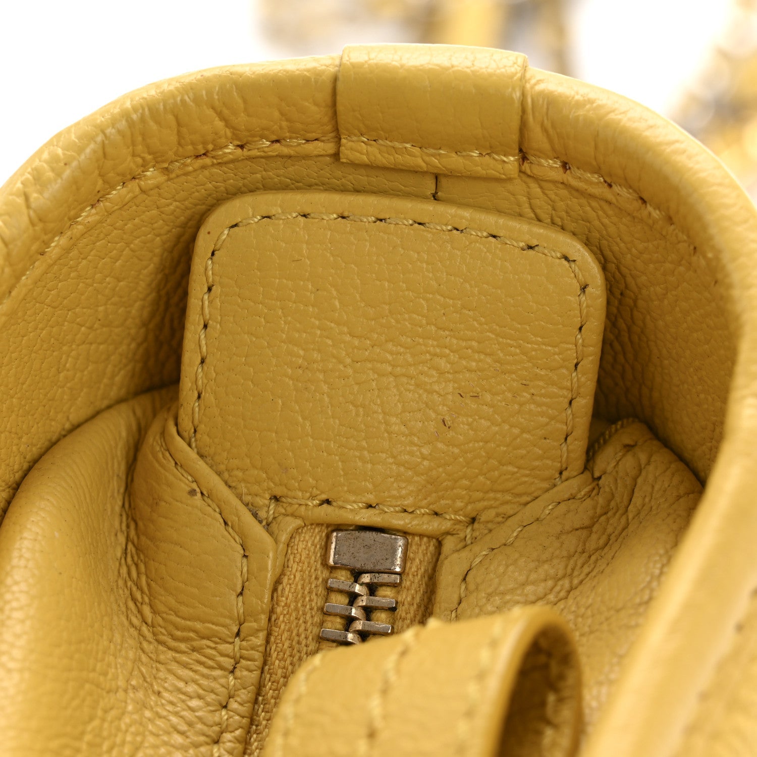 Patent Goatskin Quilted Small Gabrielle Hobo Yellow