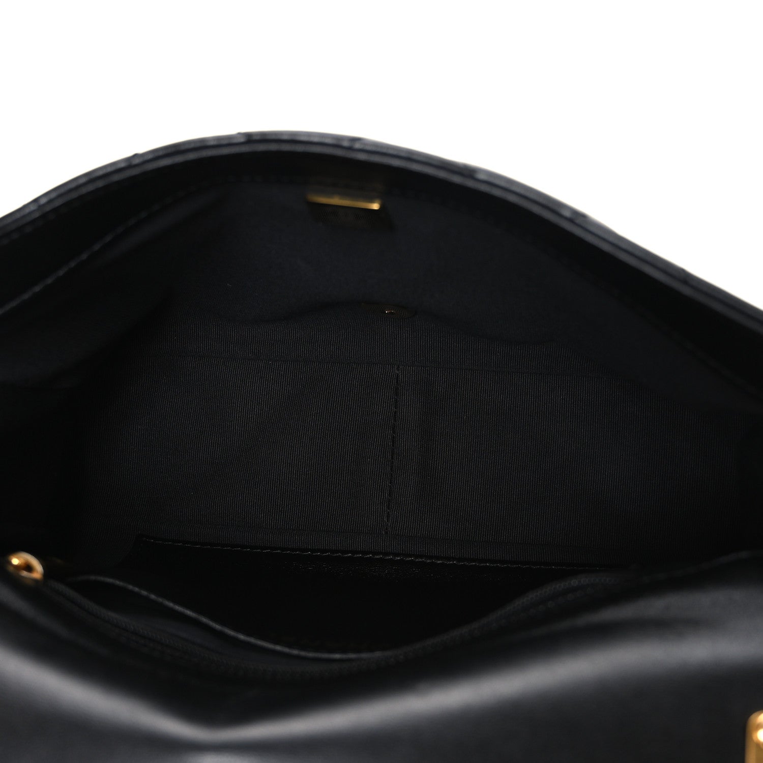 Lambskin Quilted Large CC Funky Town Flap Black
