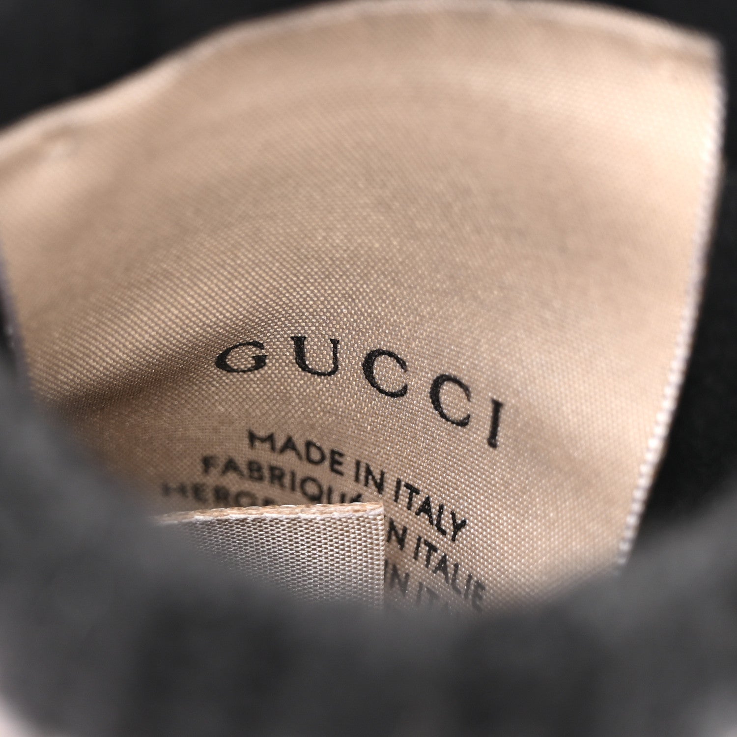 Cashmere Fingerless Gloves Logo M Graphite Black