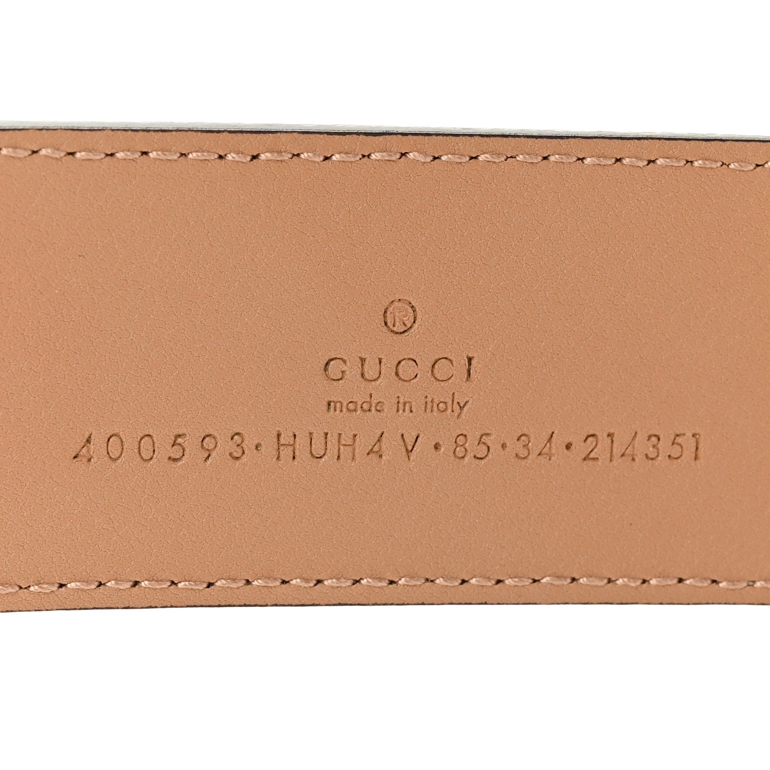 GG Supreme Monogram Plutone Calfskin Enamel Double G 40mm Belt 85 34 Beige Ebony Camelia