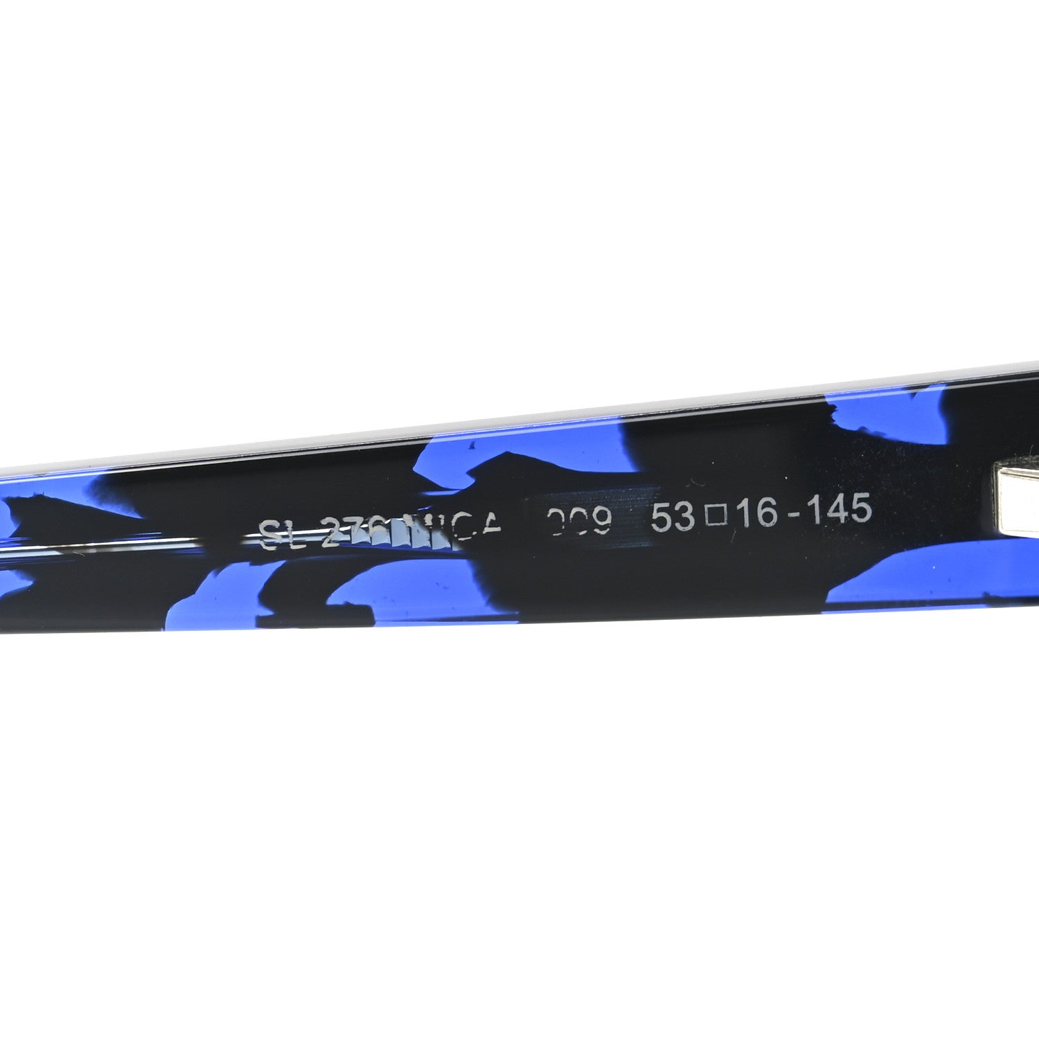 Acetate Mica Cat Eye Sunglasses SL 276 Black Blue
