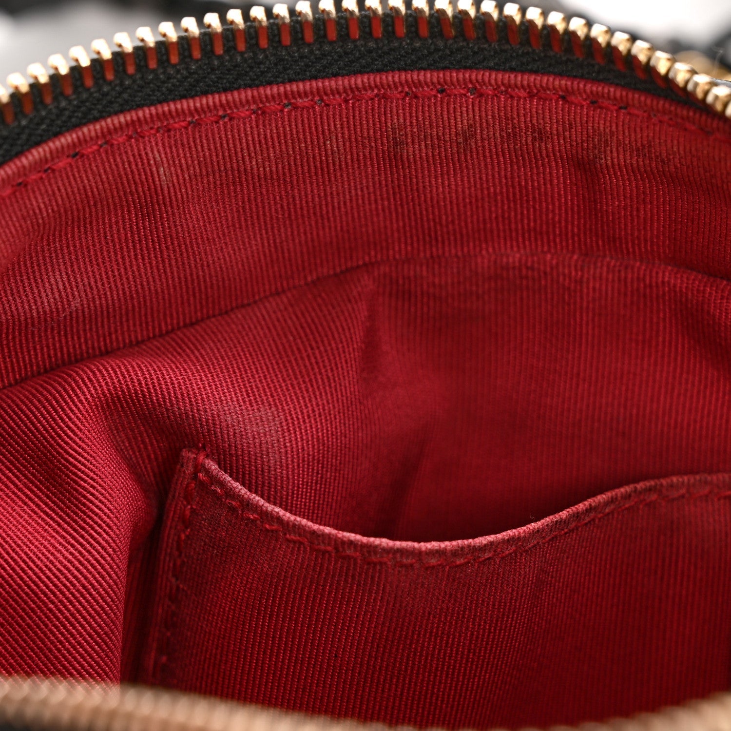 Aged Calfskin Quilted Small Gabrielle Hobo Black