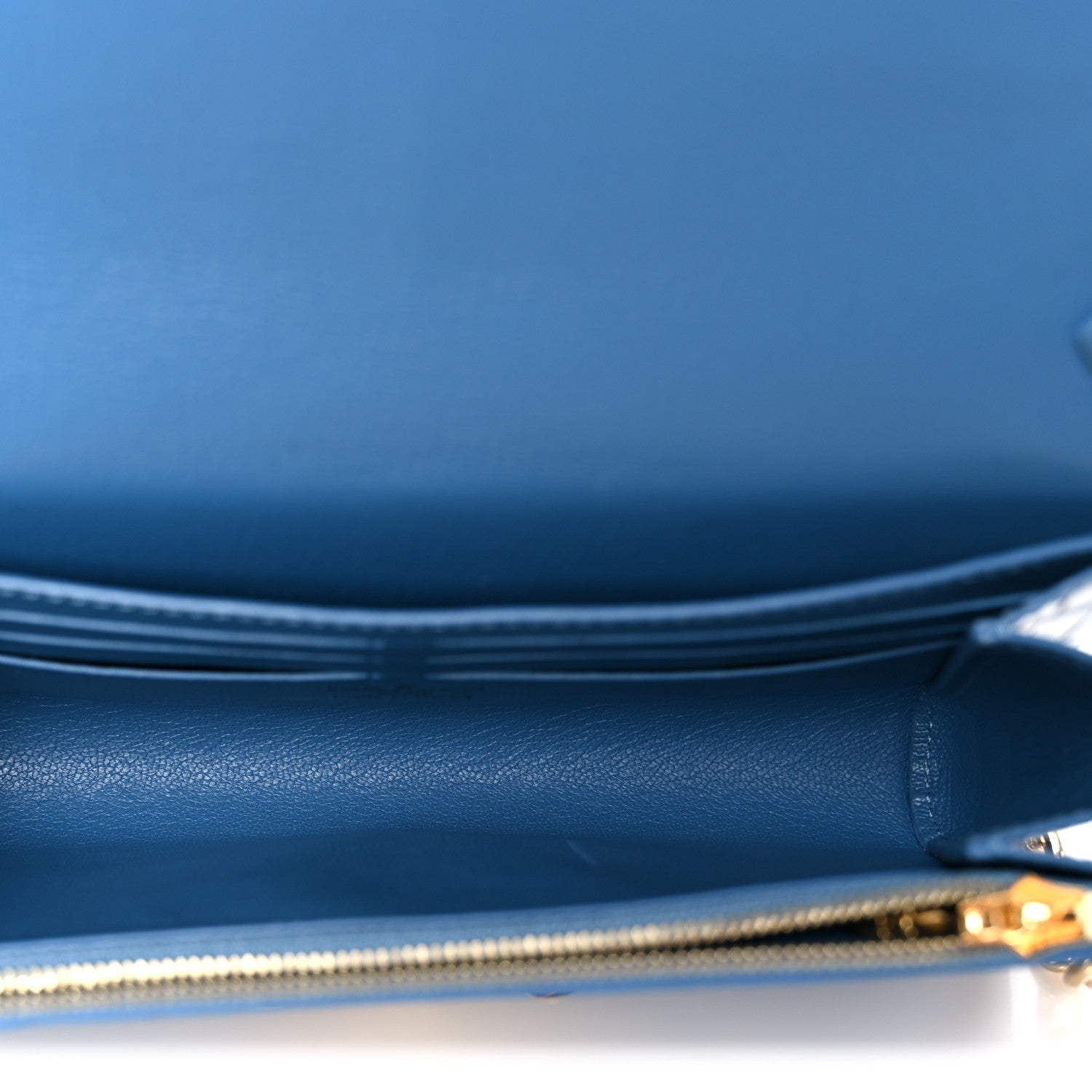 Crocodile Twist Chain Wallet Bleuet