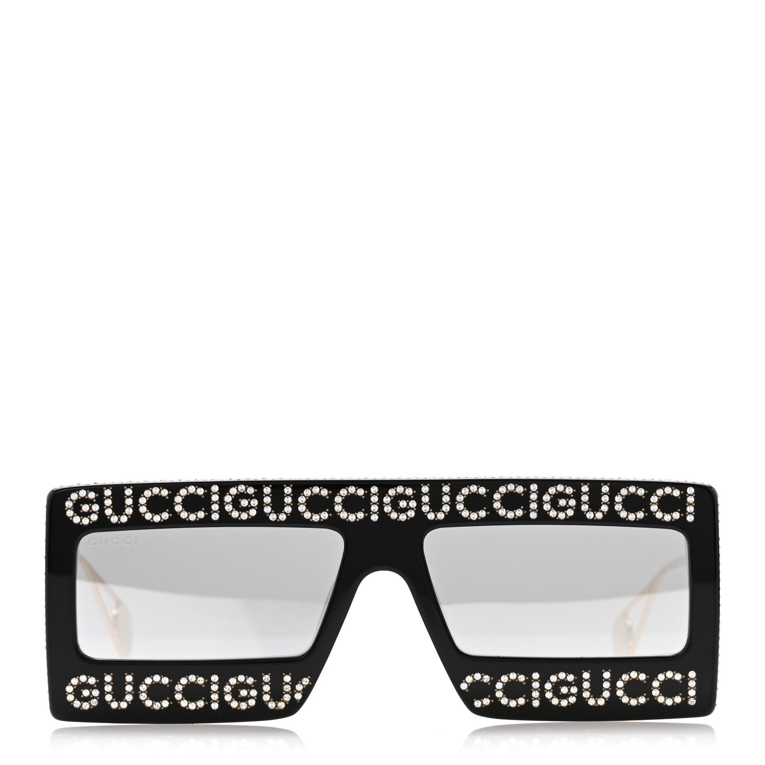Acetate Crystal Mask-Frame Sunglasses GG0431S Black