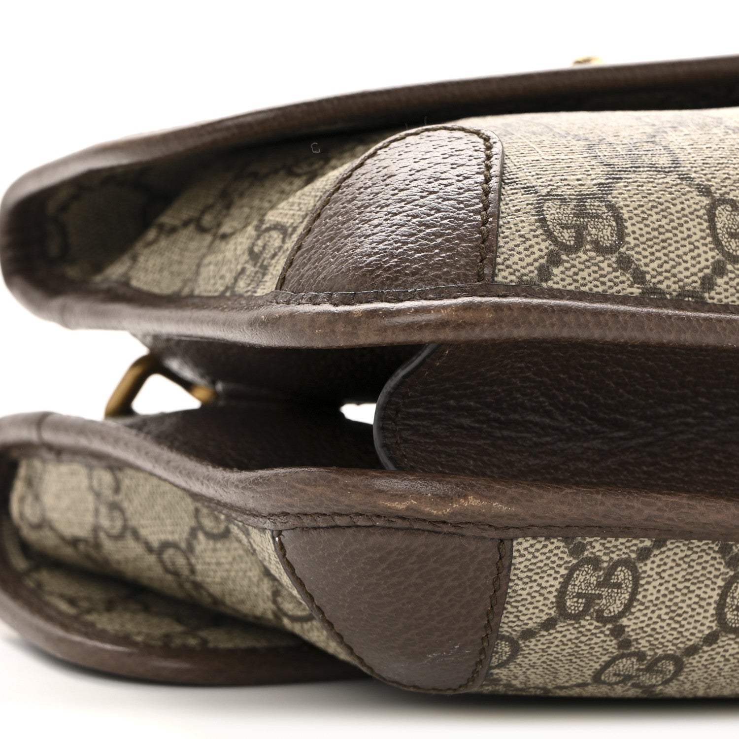 GG Supreme Monogram Web Small Neo Vintage Double Flap Messenger Bag Beige New Acero