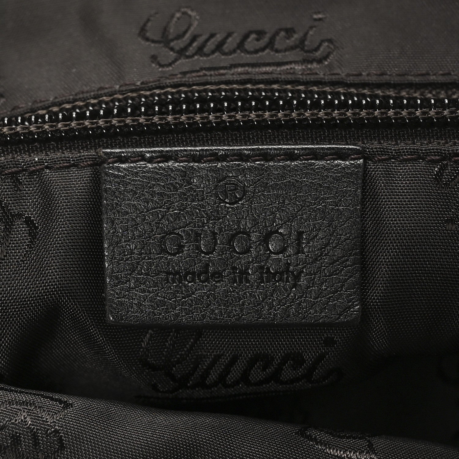 Guccissima Medium Flat Messenger Bag Black