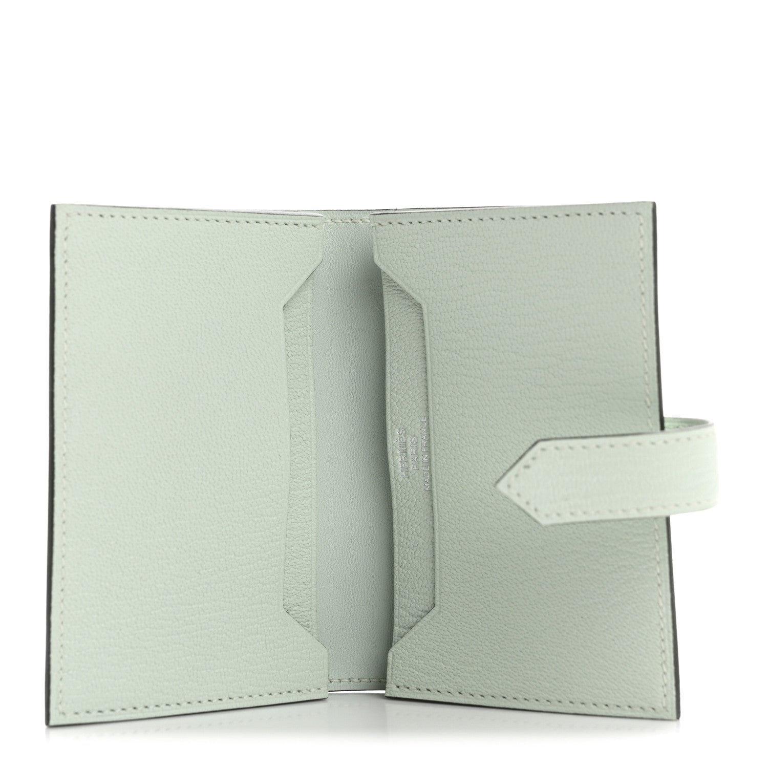 Chevre Mysore Bearn Card Holder Wallet Vert Peppermint