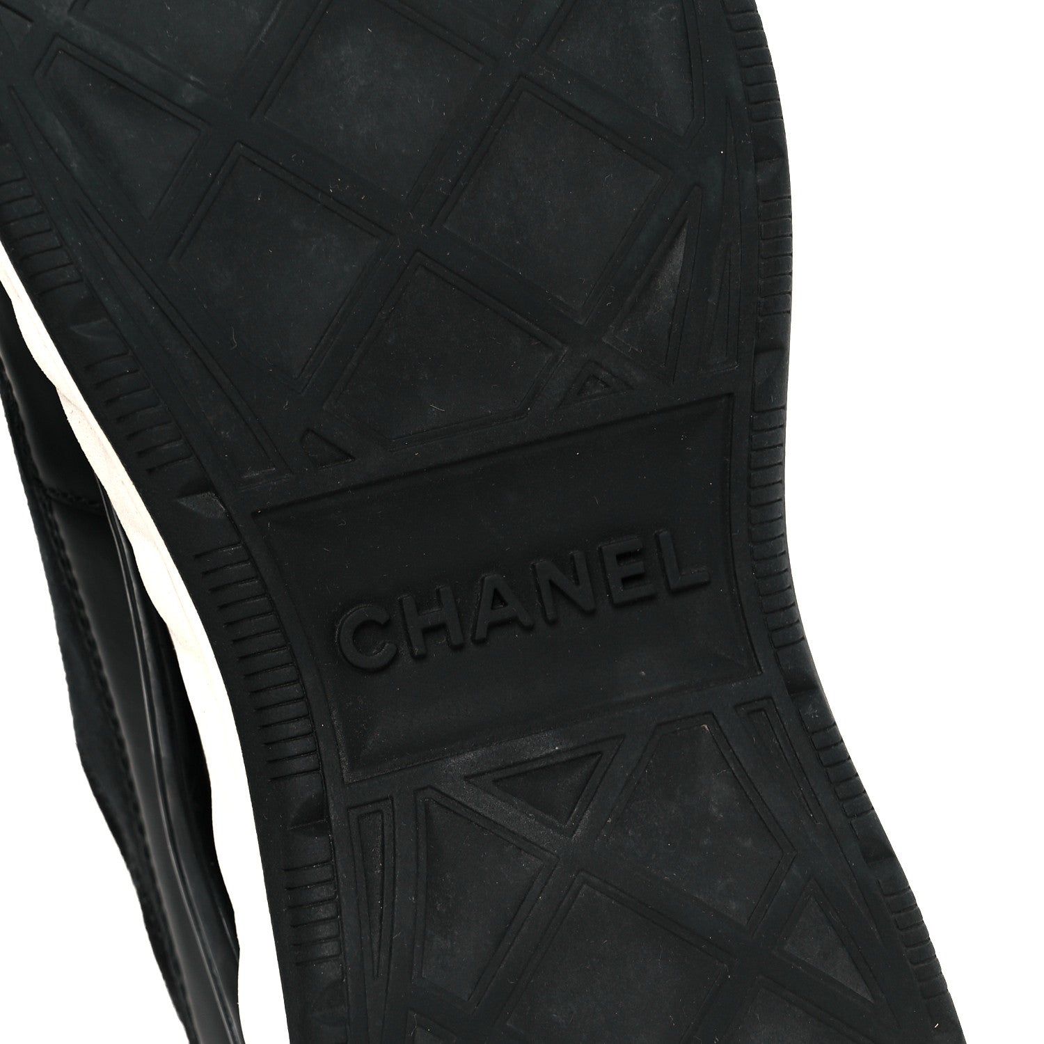 Velvet Calfskin Mixed Fibers CC Sneakers 36.5 Black