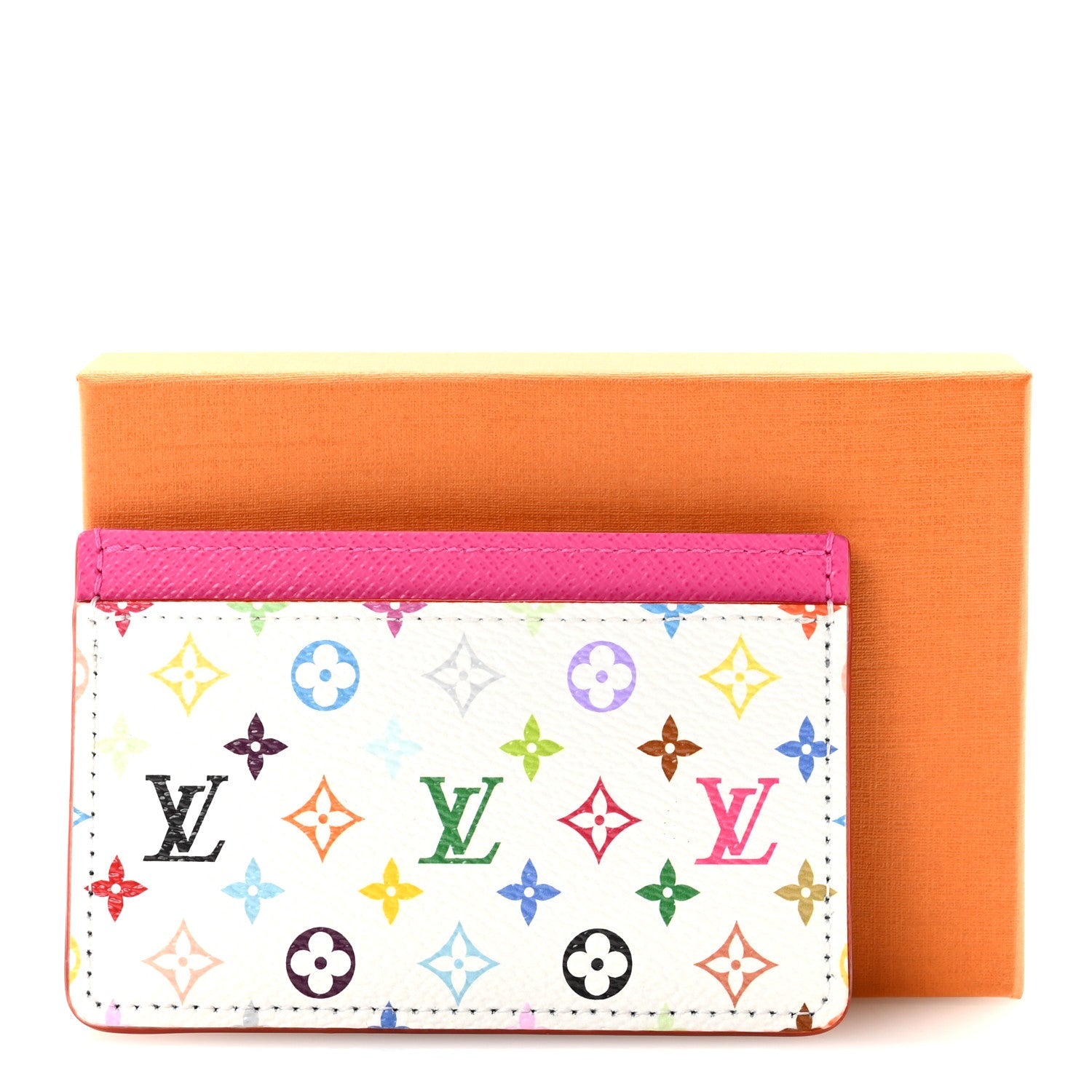 LV X TM Monogram Multicolor Card Holder Kawaii Pink