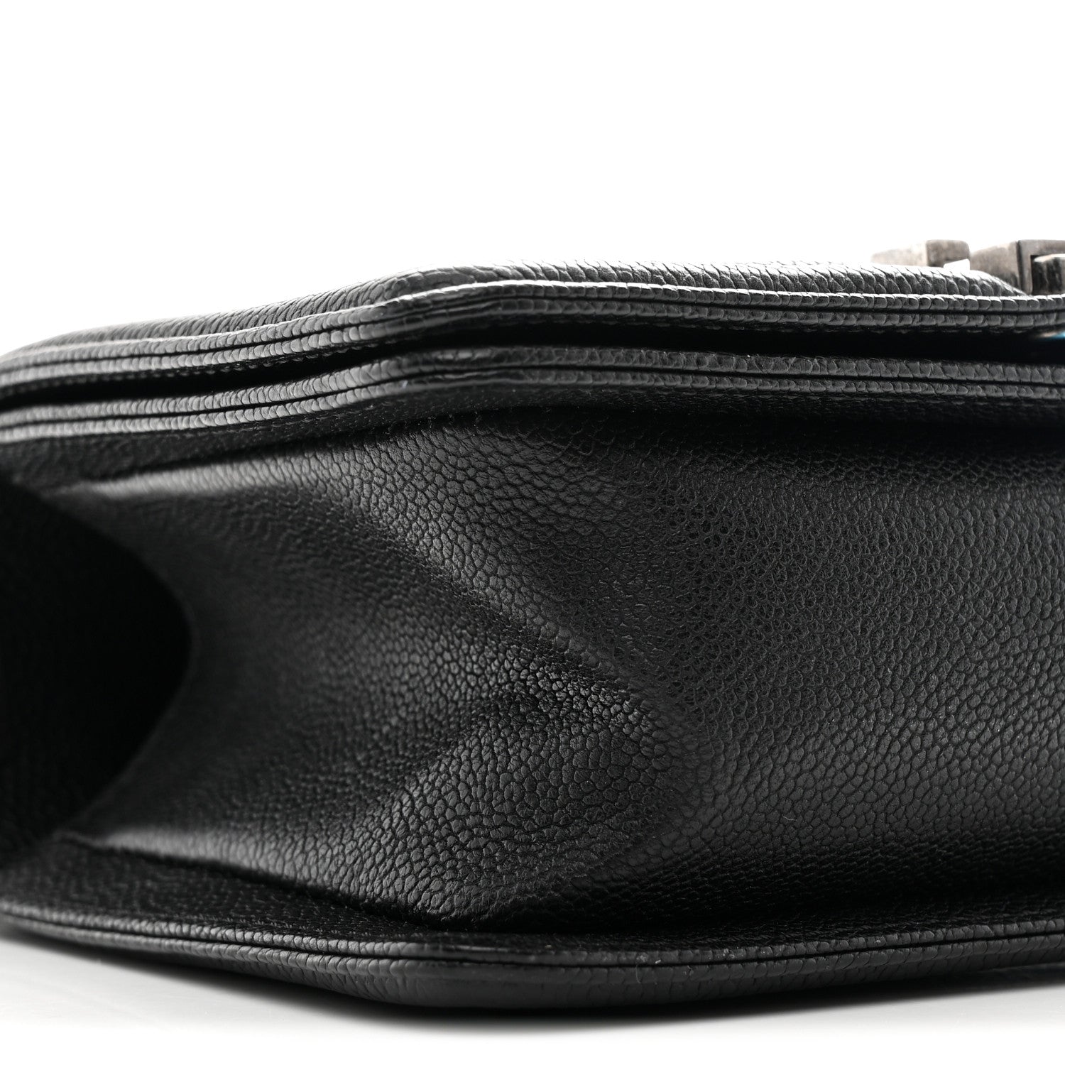 Caviar Quilted Small Boy Flap Black