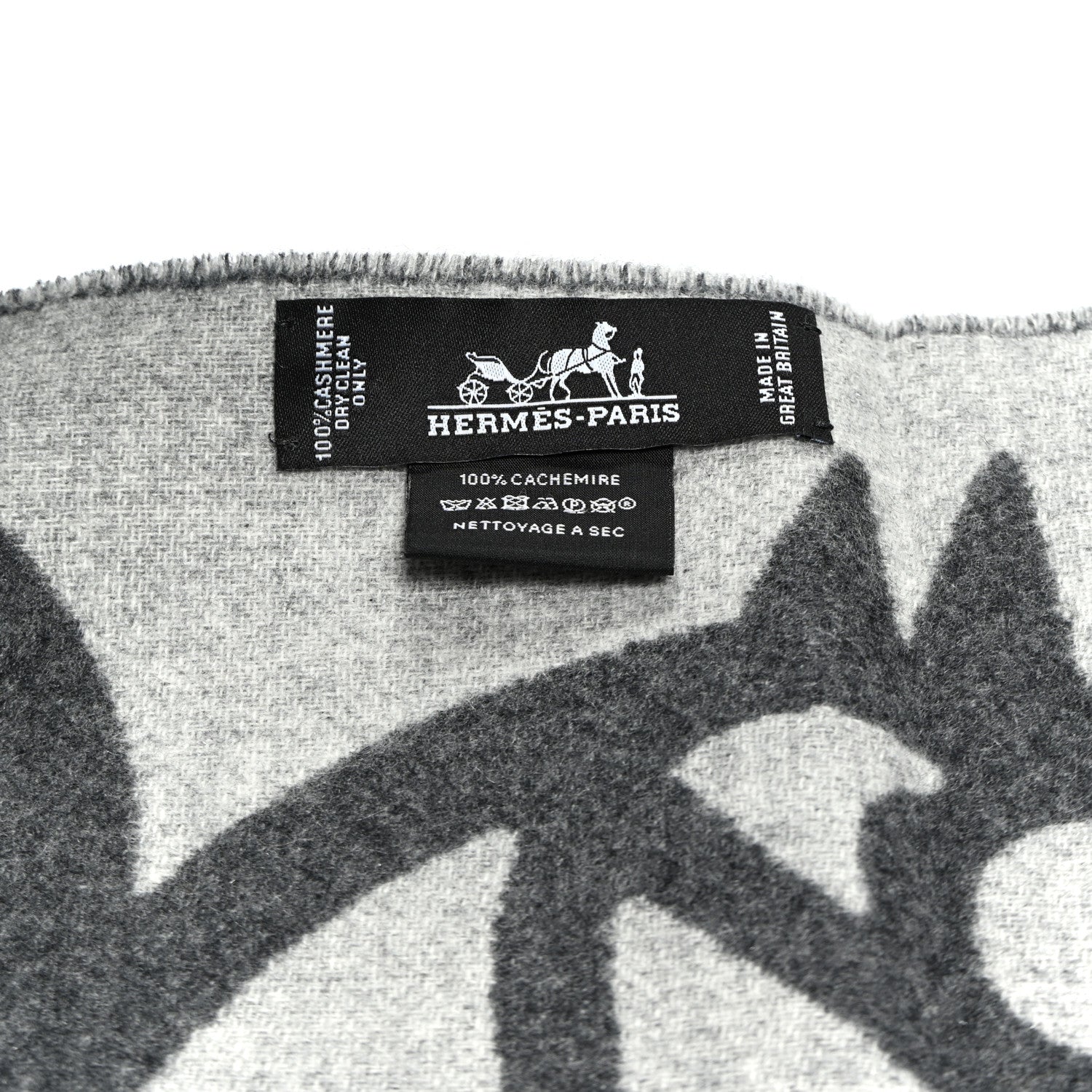 Wool Cashmere Lock And Keys Scarf Black