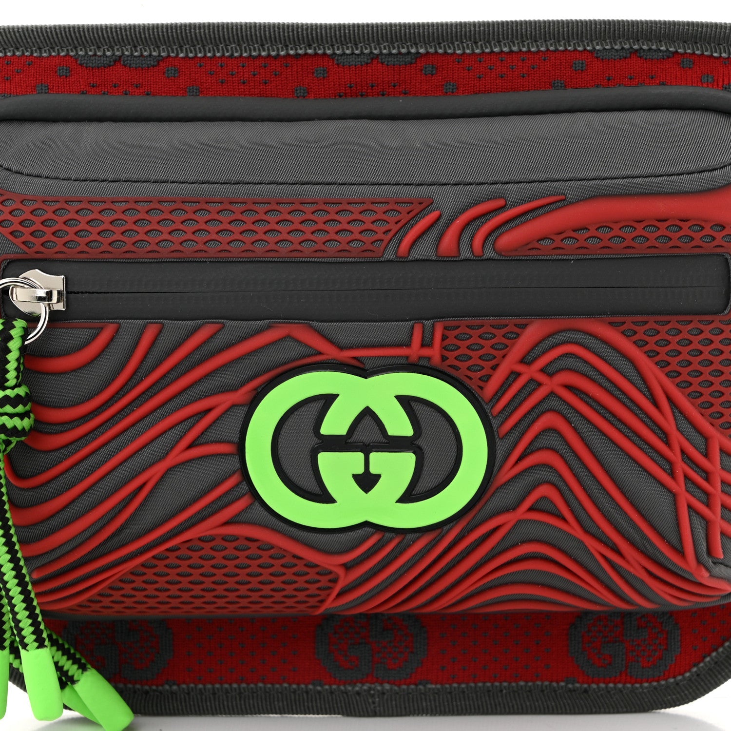Jersey GG Monogram All Over Sporty Belt Bag Red Multicolor