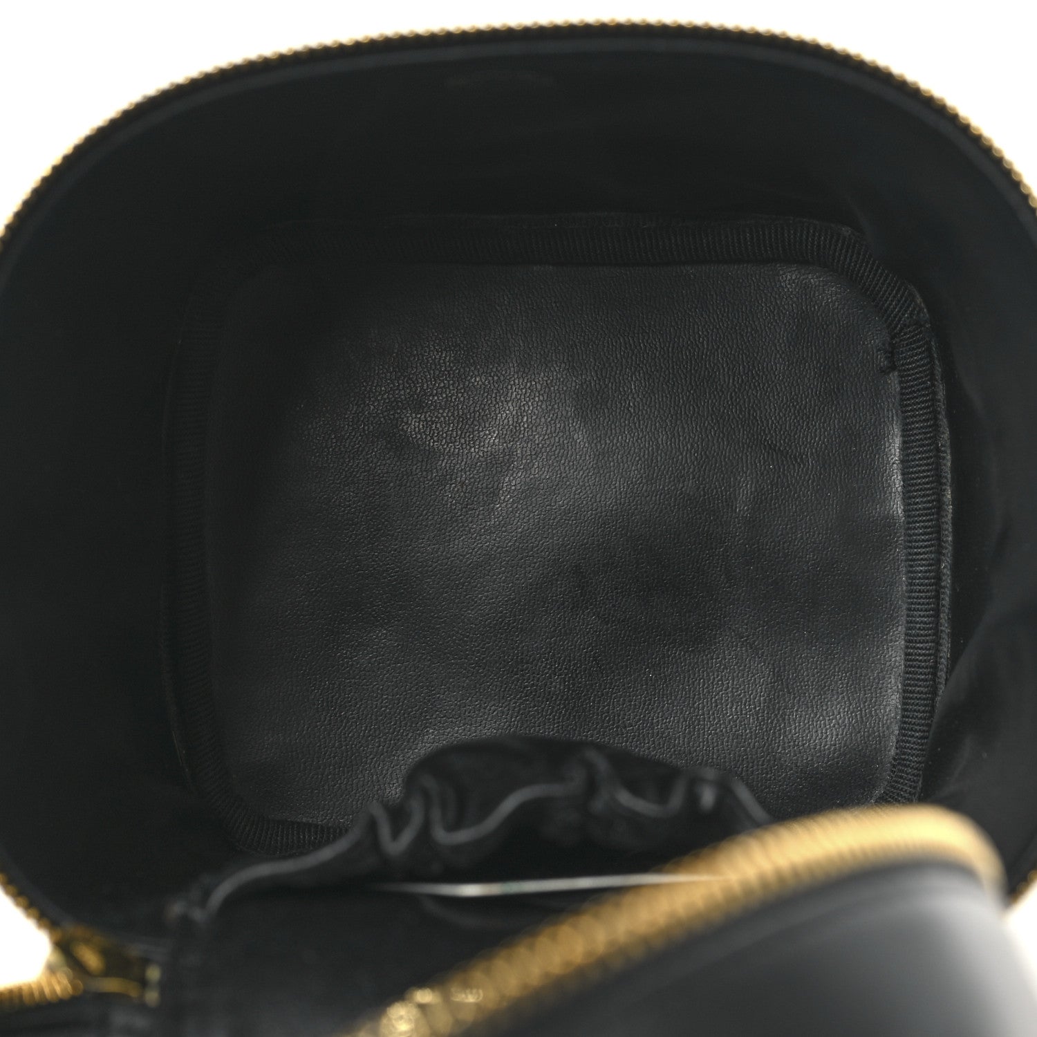 Lambskin Vanity Cosmetic Bag Black