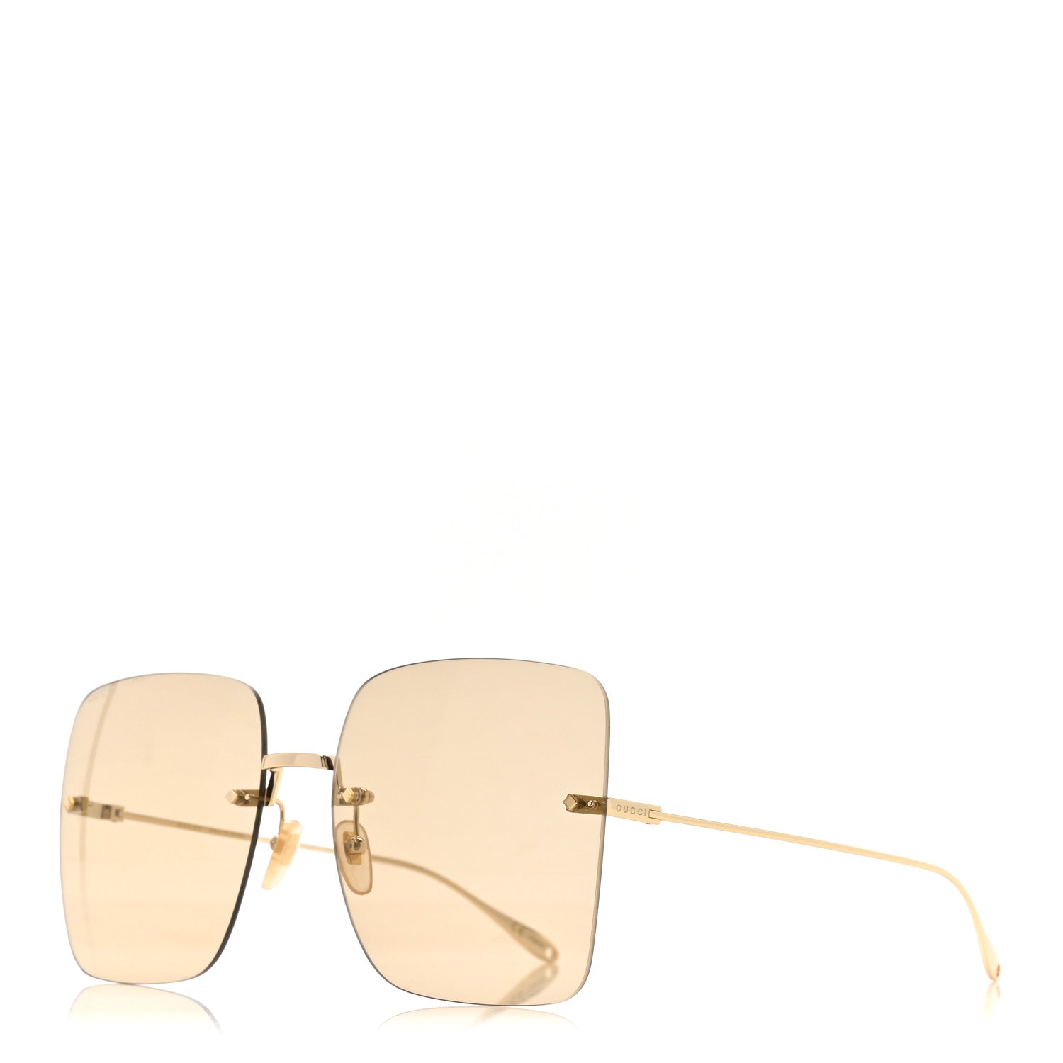Acetate Detachable Charm Square Frame Sunglasses GG1147S Gold