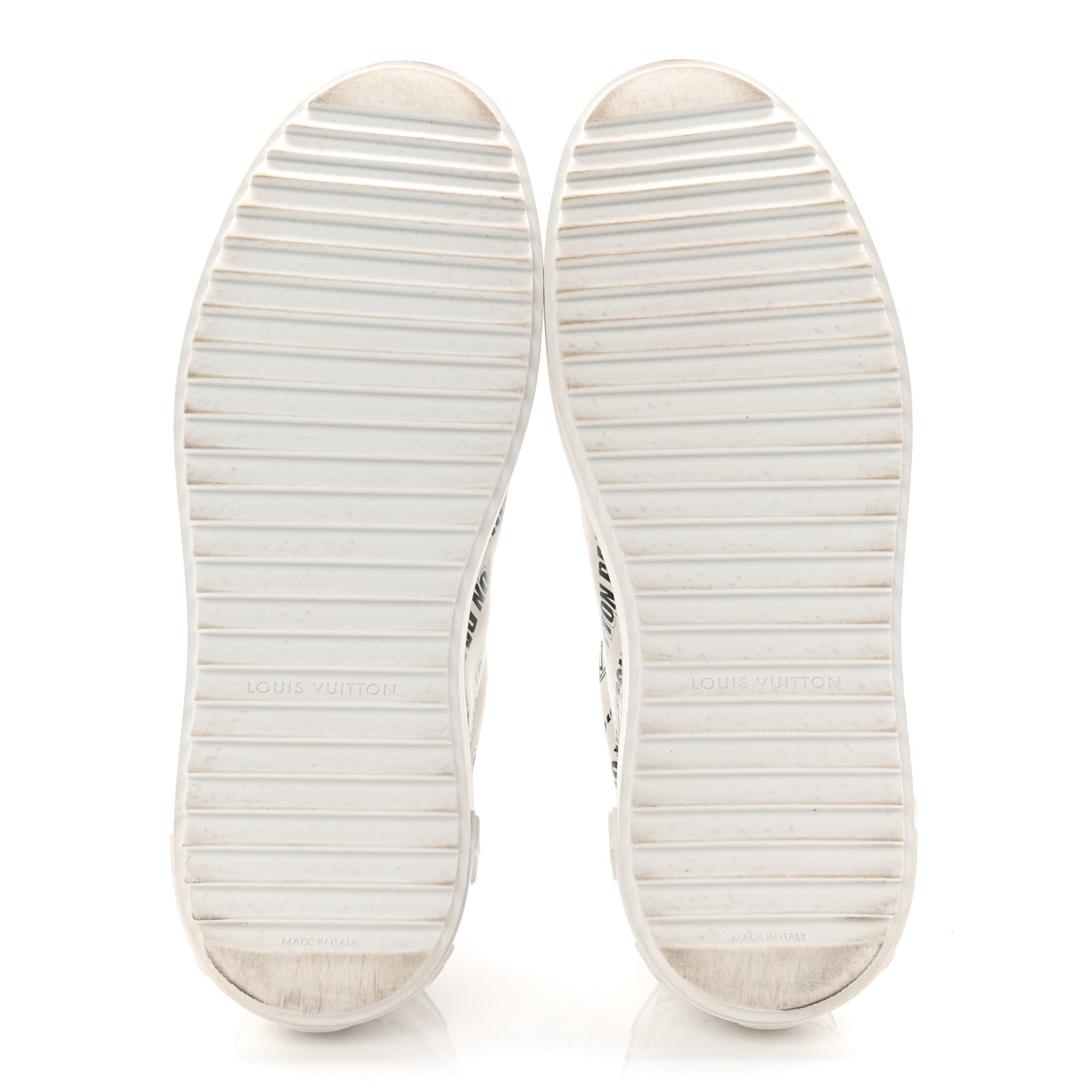 Calfskin Printed Time Out Trainer Sneakers 37 White