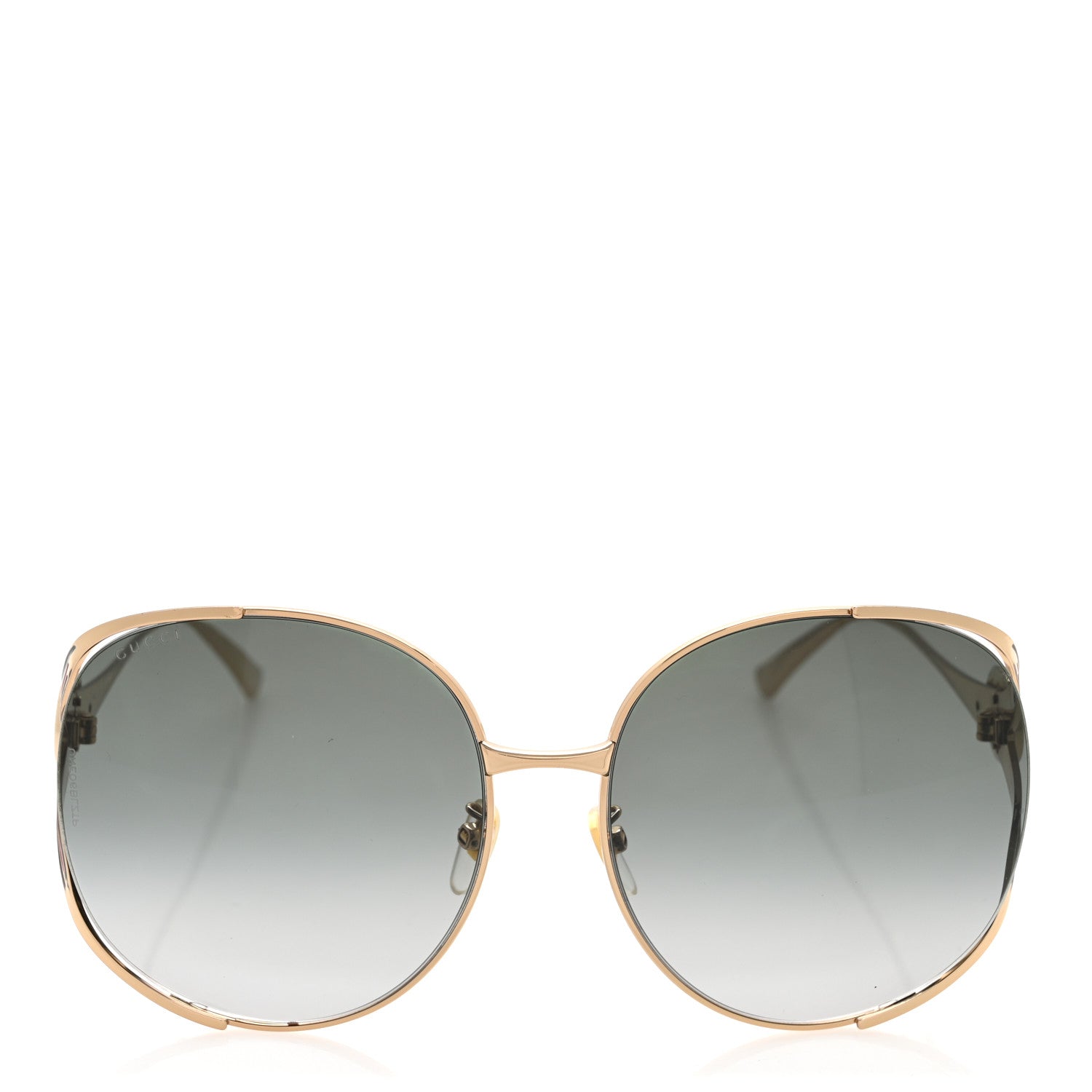 Metal Oversized Round Frame GG0225S Sunglasses Gold