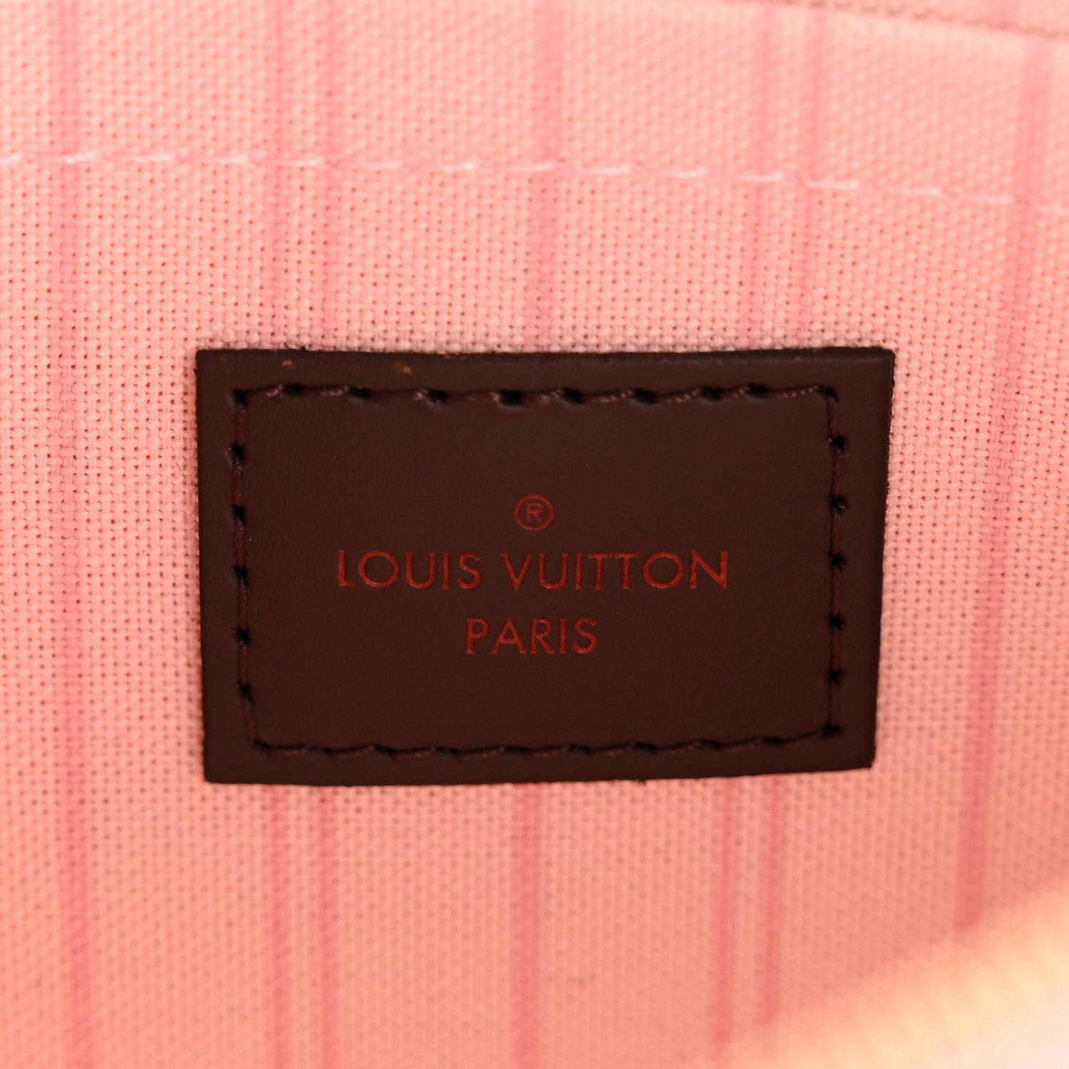 Damier Ebene Neverfull MM GM Pochette Rose Ballerine