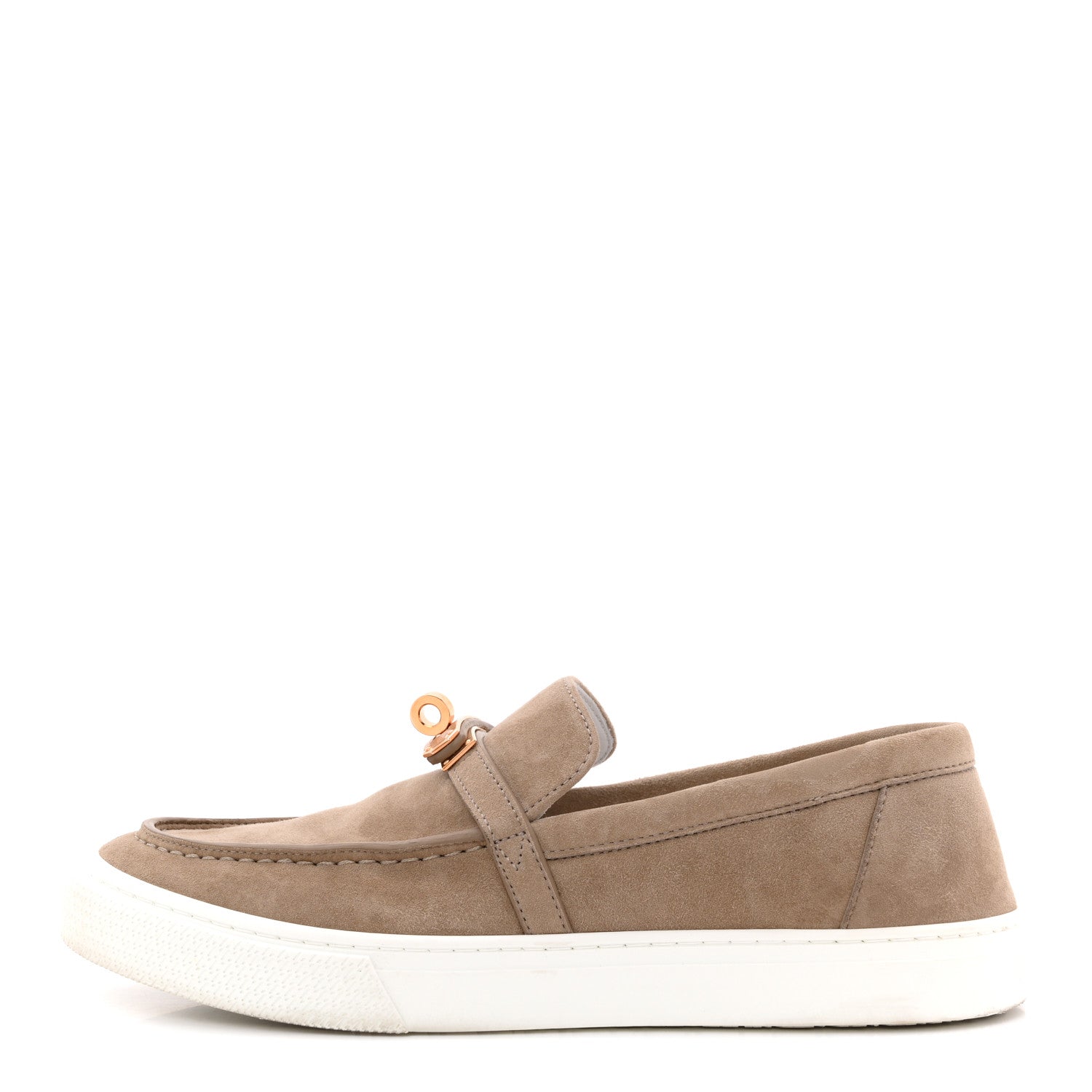 Suede Goatskin Game Slip On Sneakers 38.5 Etoupe