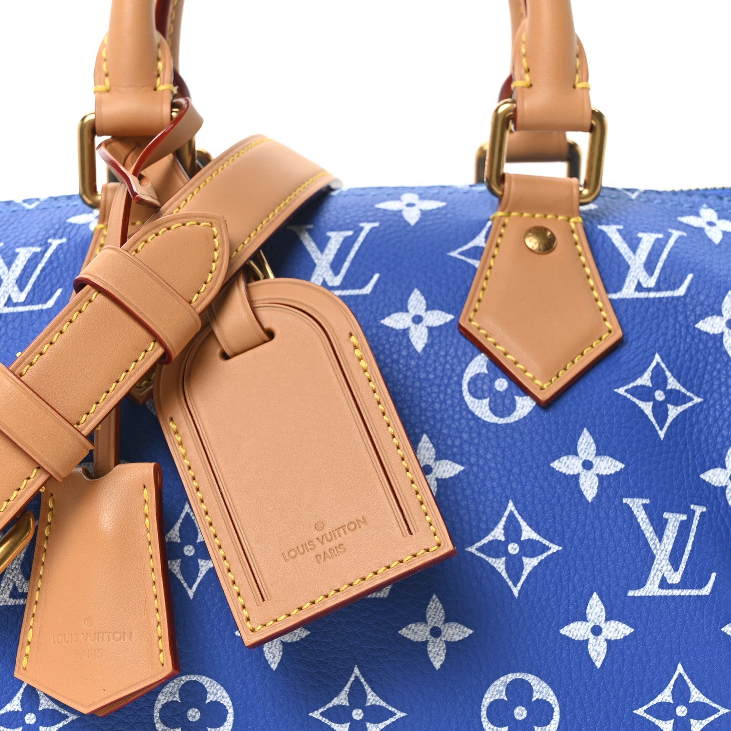 Calfskin Monogram Speedy P9 Bandouliere 25 Blue