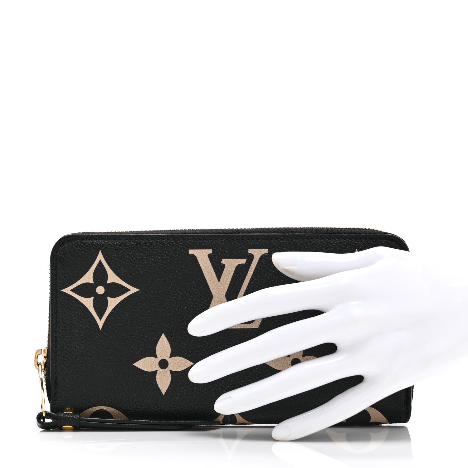 Empreinte Monogram Giant Zippy Wallet Black Beige