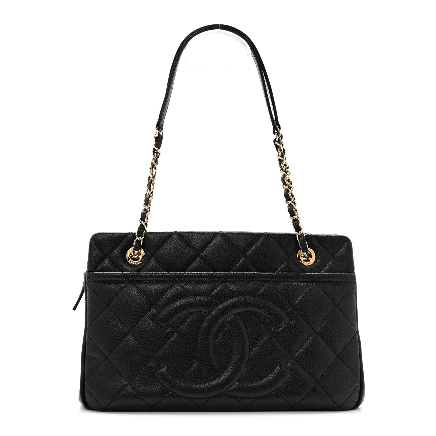 Caviar Quilted Timeless CC Soft Tote Black