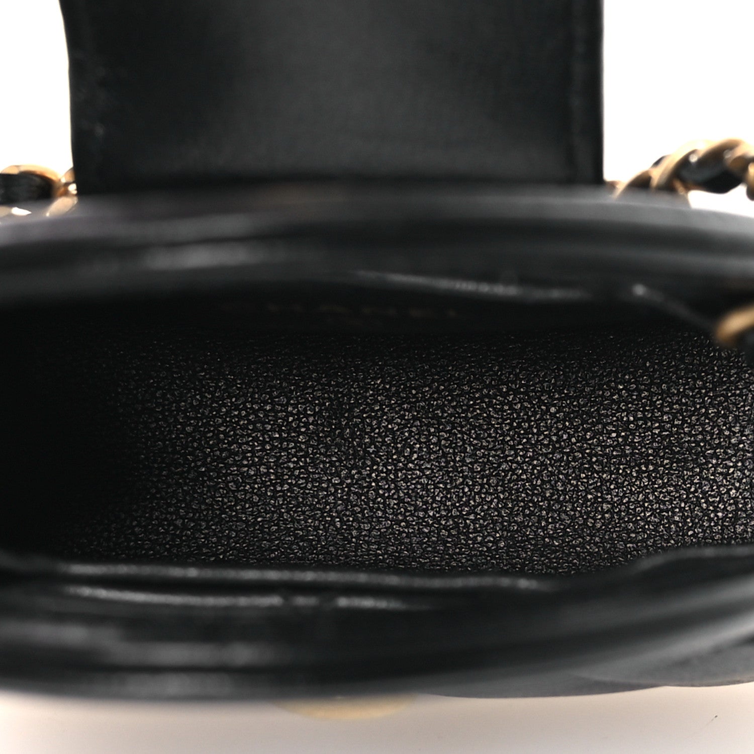Shiny Lambskin Quilted Mini Kelly Bag Charm Black