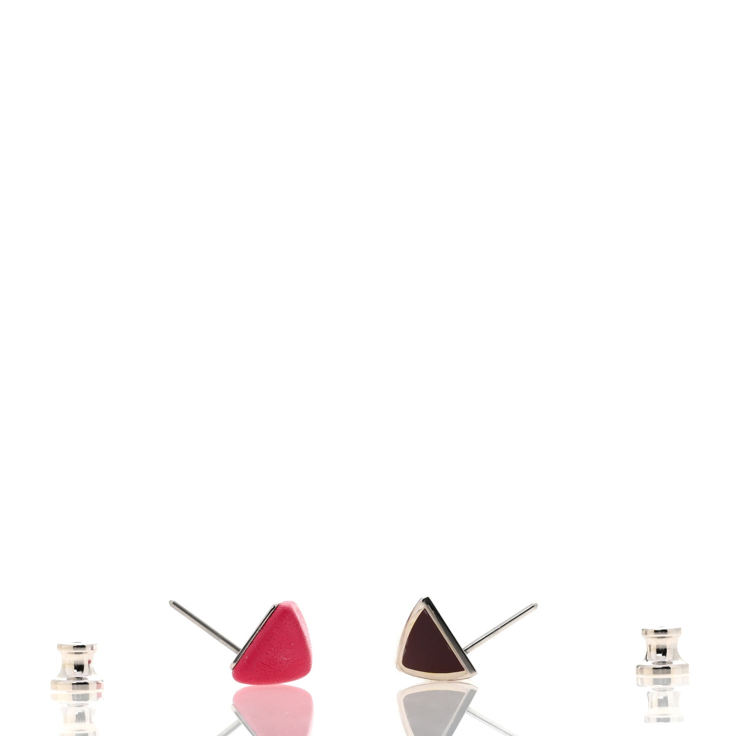 Swift Lacquered Palladium Small Medor Gaine Earrings Rose Mexico