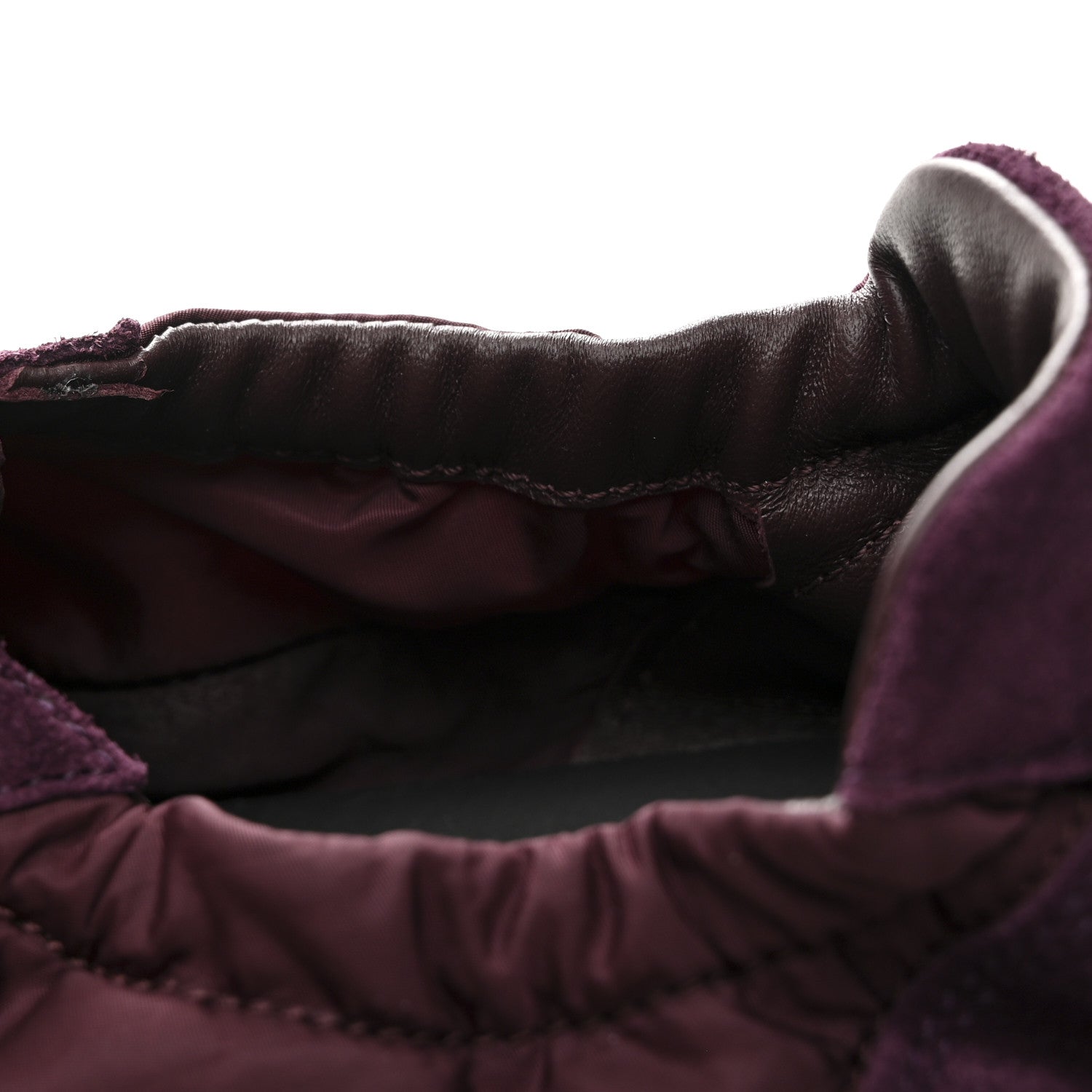 Re-Nylon Suede Collapse Sneakers 39.5 Bordeaux