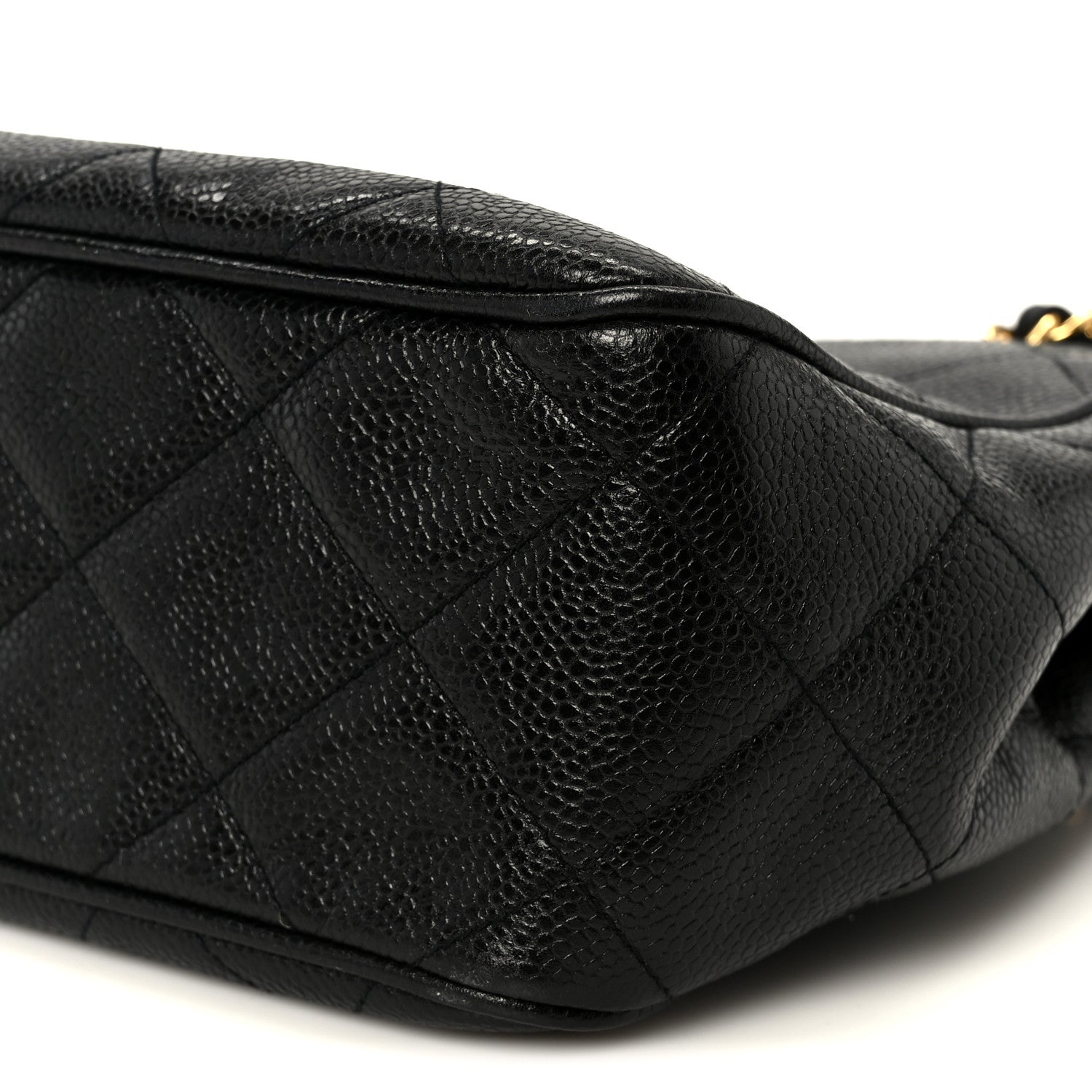 Caviar Quilted Shoulder Bag Black