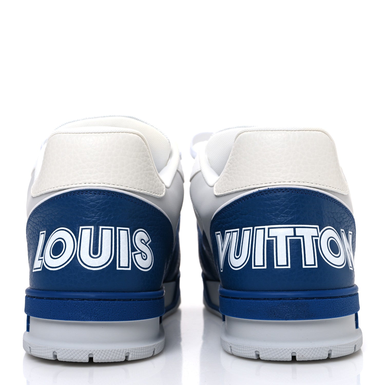 Calfskin Monogram Mens LV Trainer Sneakers 11 Blue