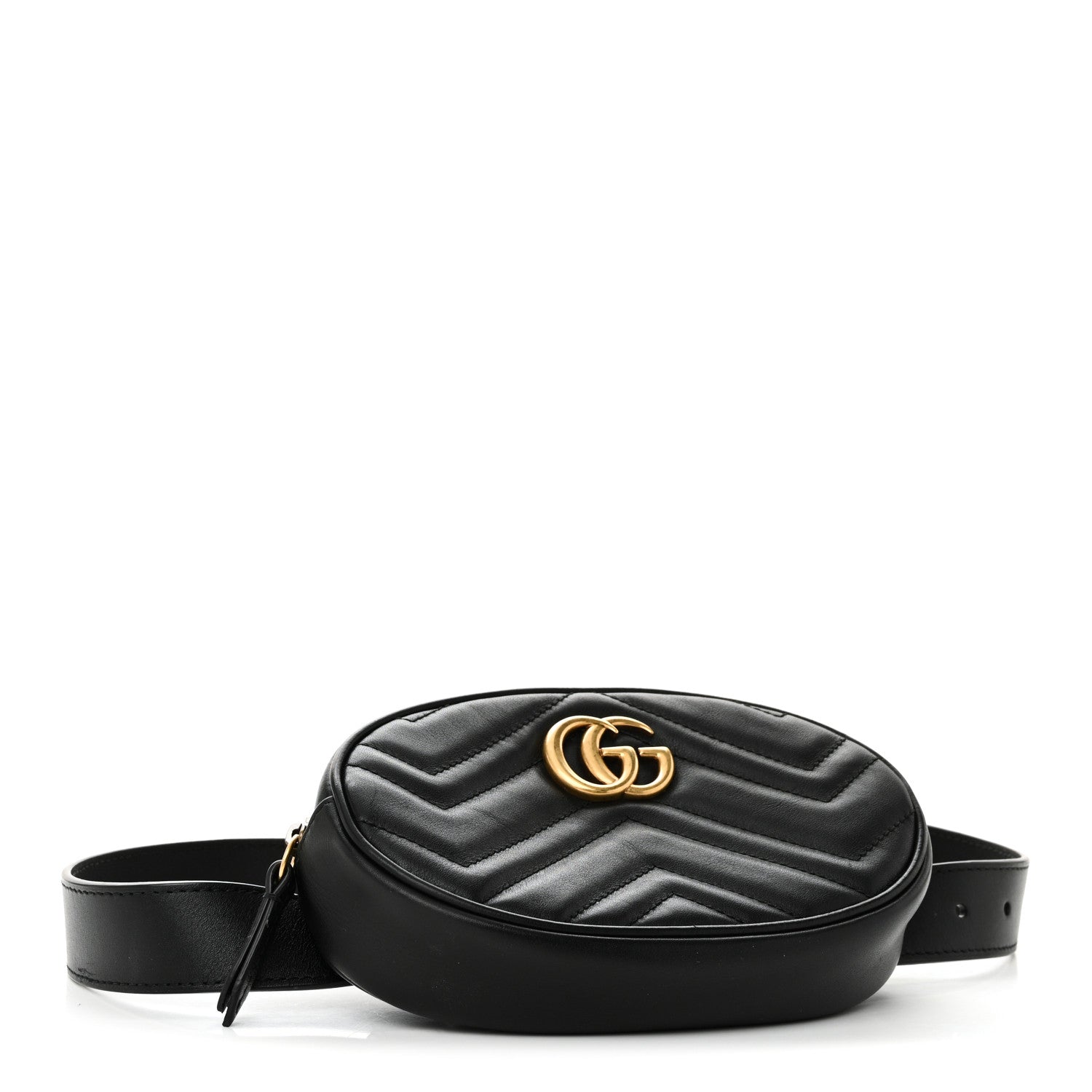 Calfskin Matelasse GG Marmont Belt Bag 85 34 Black