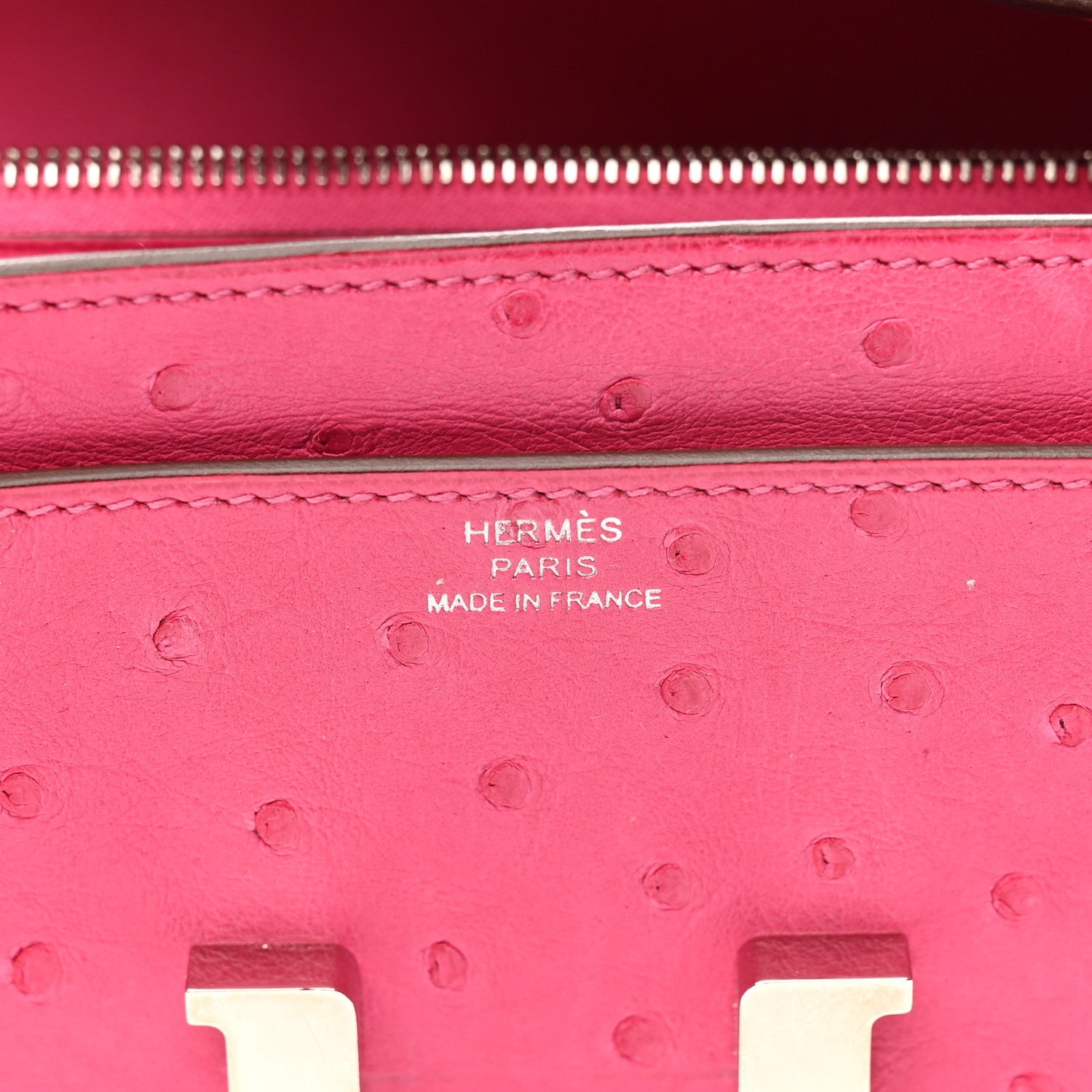 Ostrich Constance Long Wallet Rose Tyrien