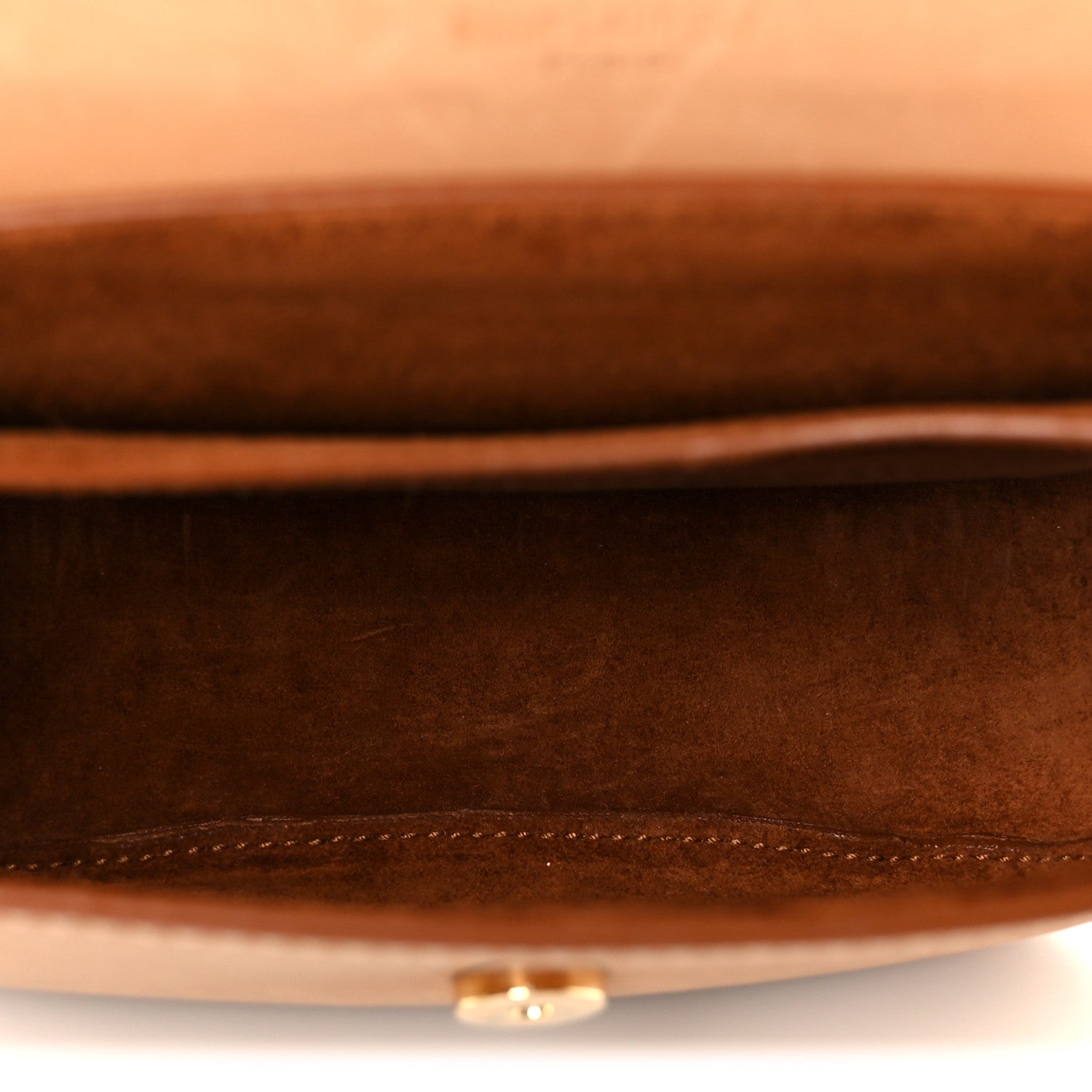 Smooth Vintage Calfskin Small Kaia Satchel Brown Gold