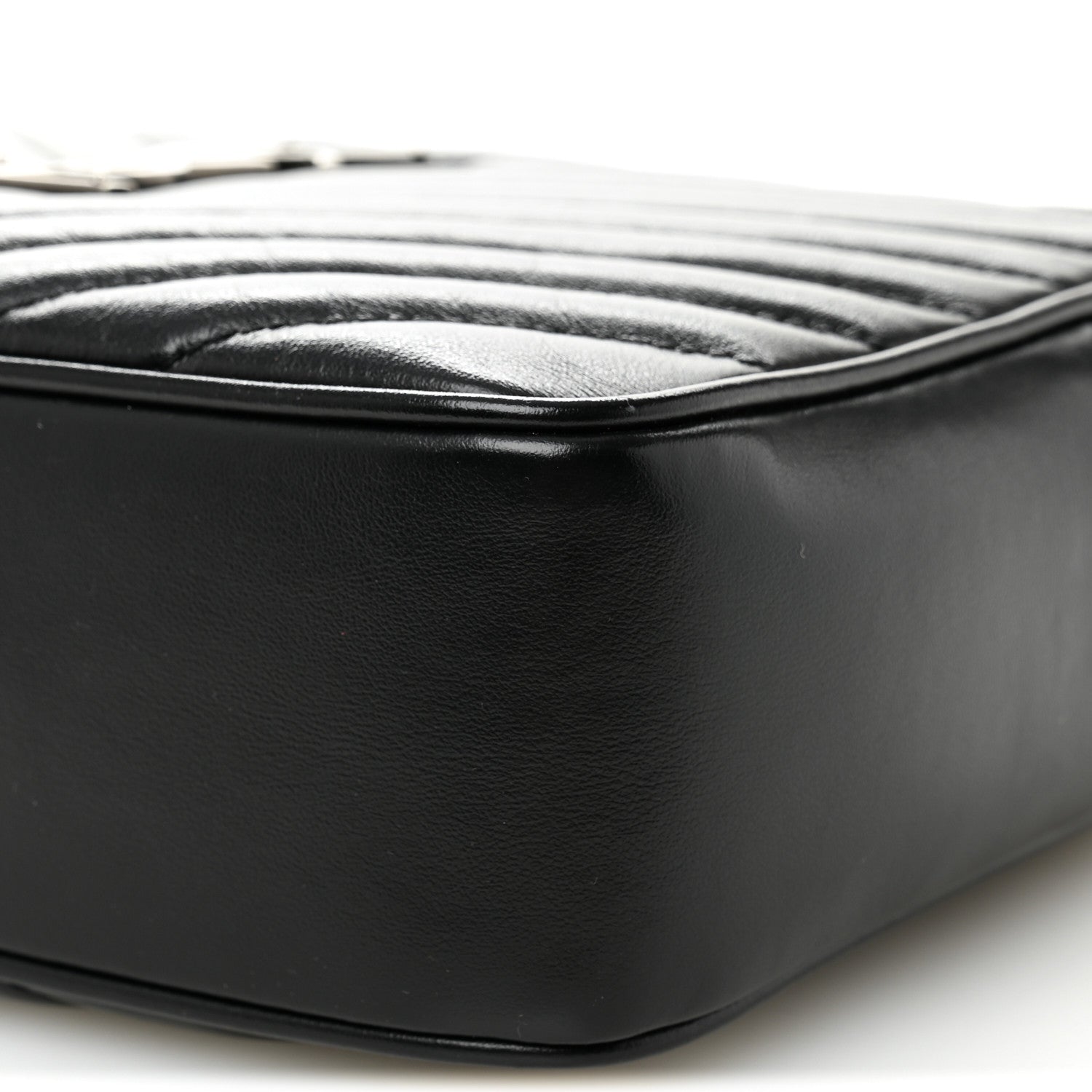 Calfskin Matelasse Monogram Lou Camera Bag Black