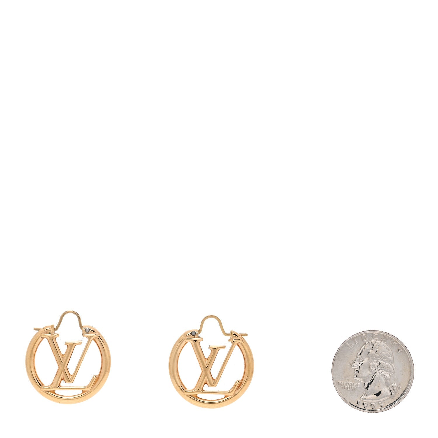Metal Small Louise Hoop Earrings Gold