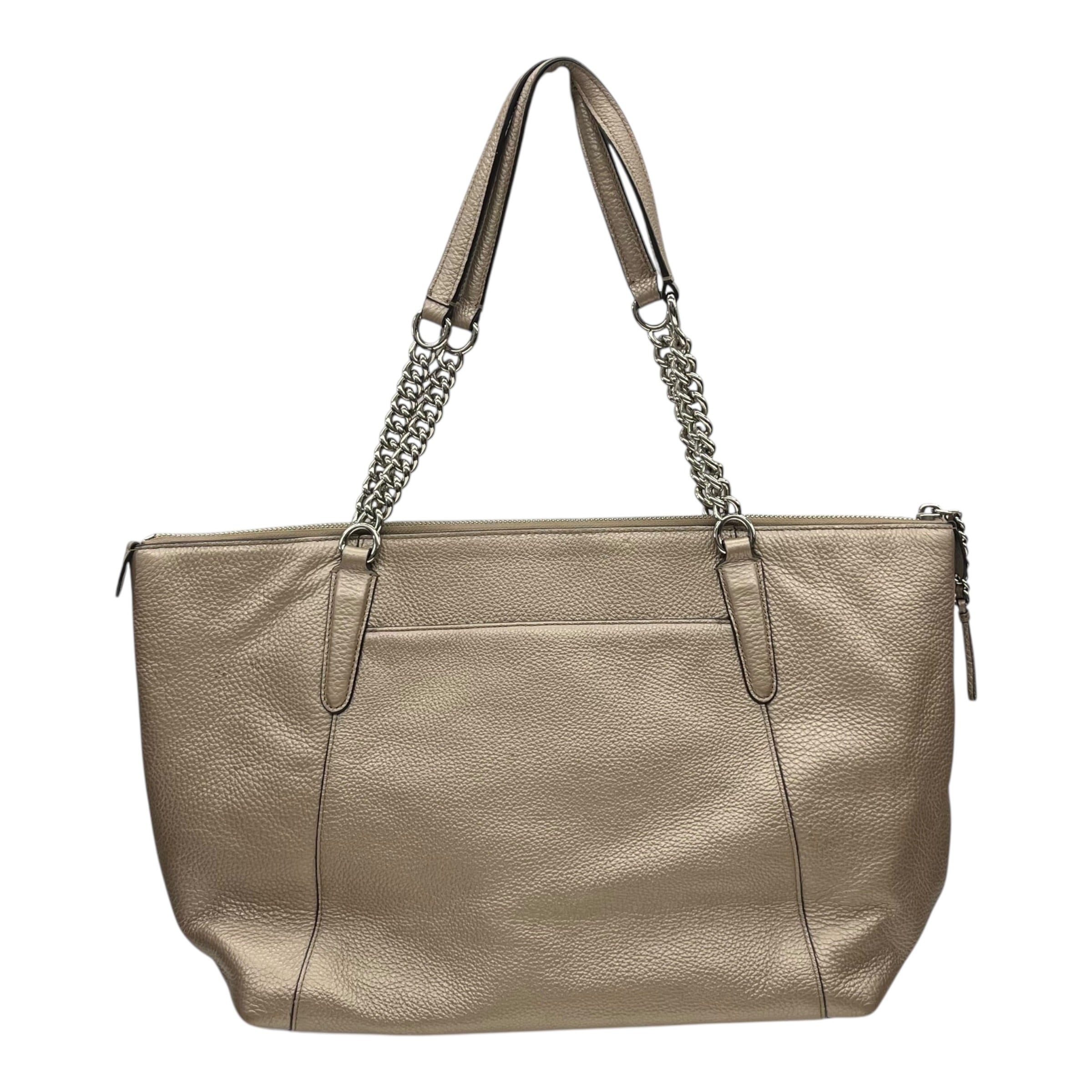 Handbag Designer By Coach In Tan, Size:Medium