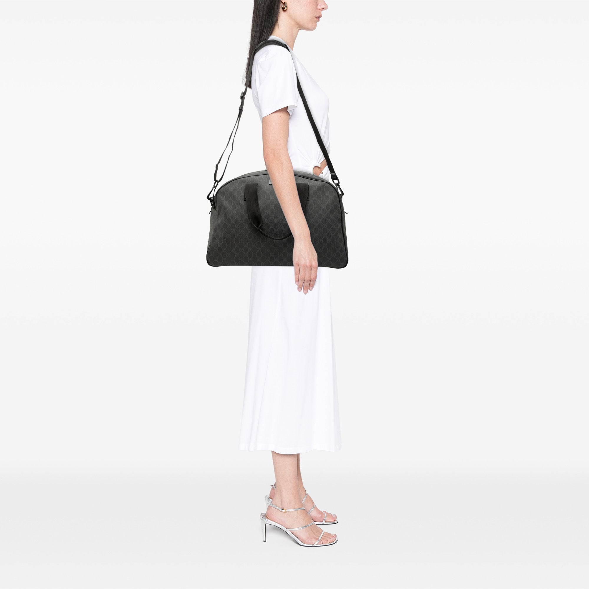Convertible Duffle Bag GG Coated Canvas Large