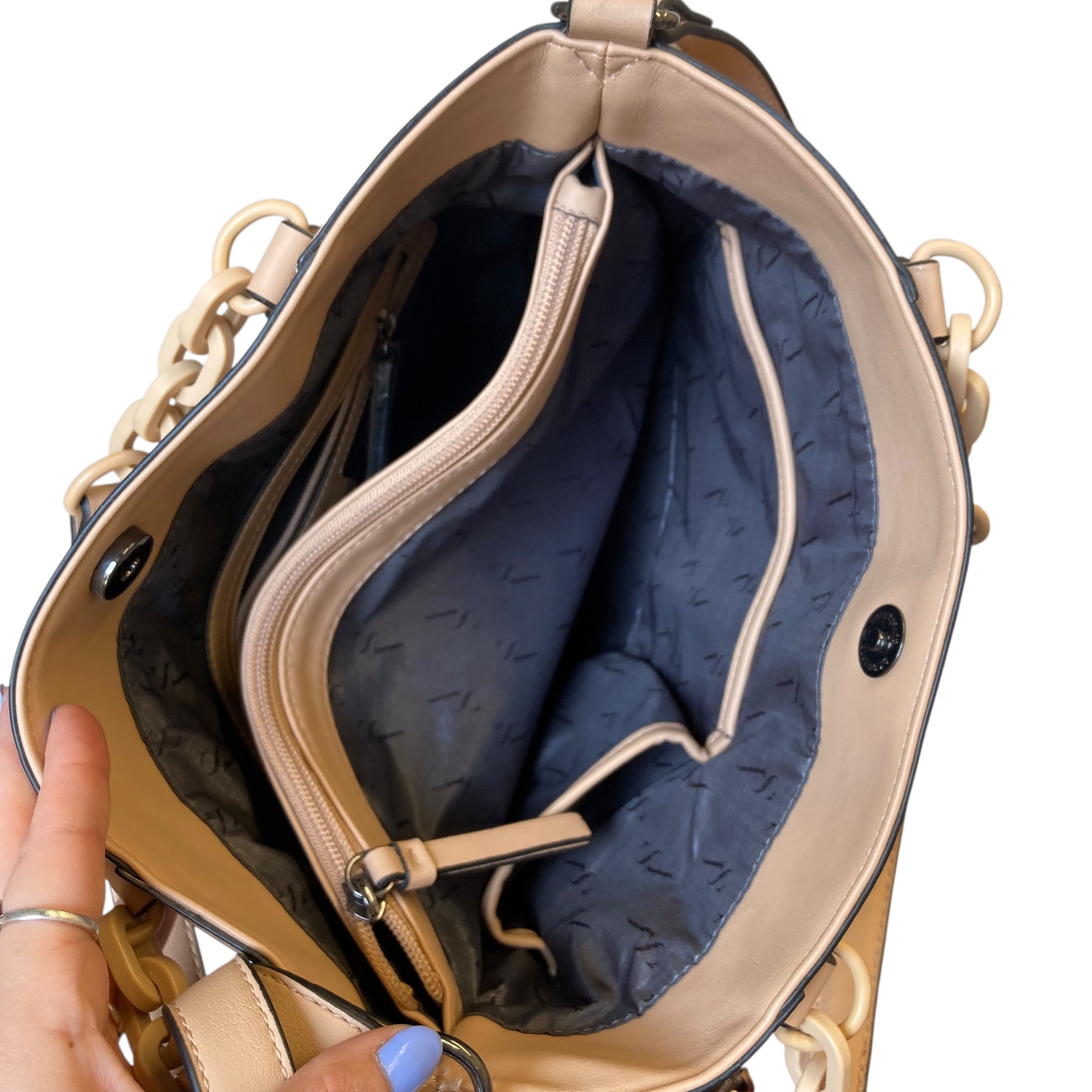 Handbag By Simply Vera In Tan, Size:Large