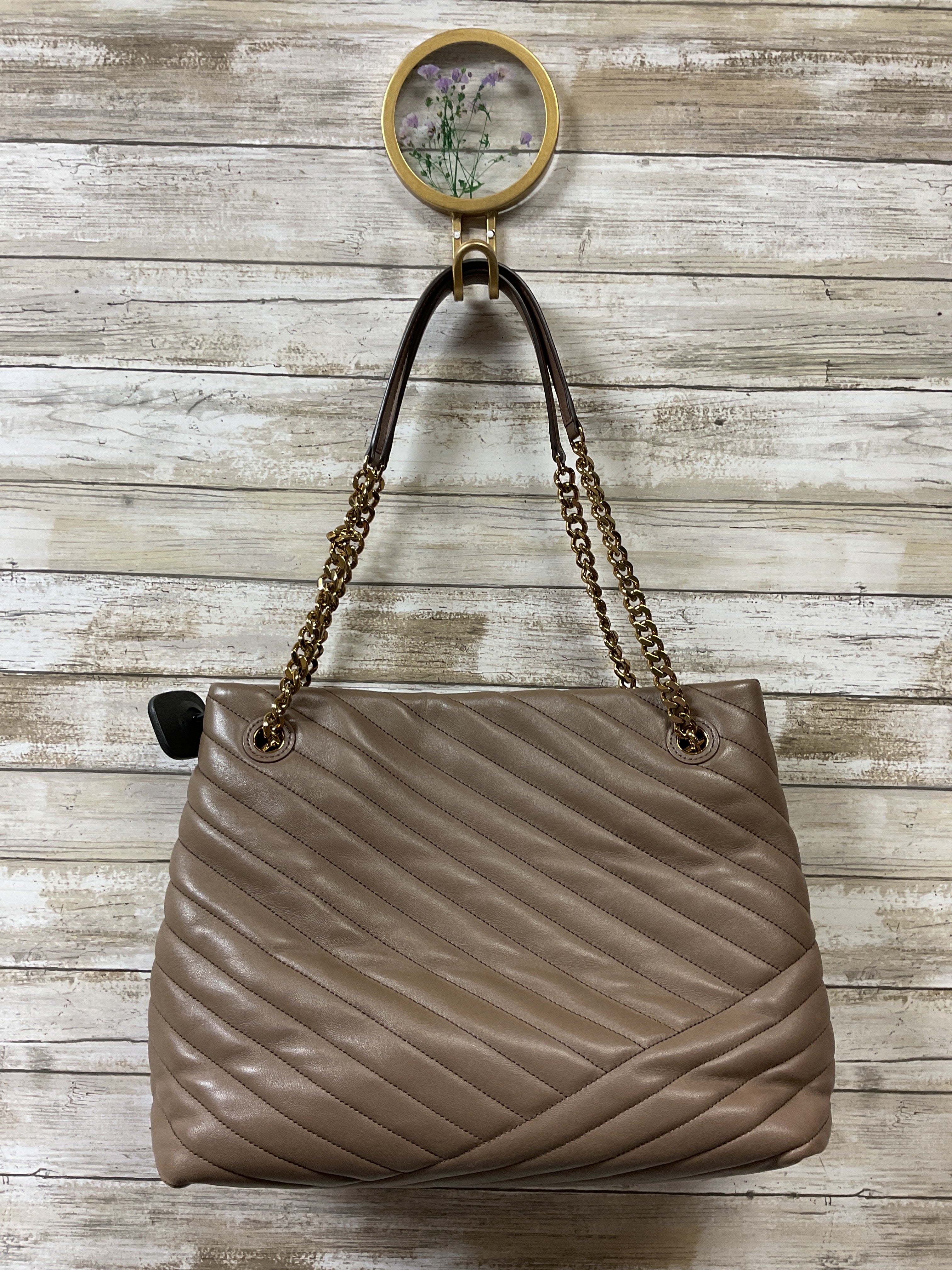 Handbag Designer By Tory Burch In Brown, Size:Medium