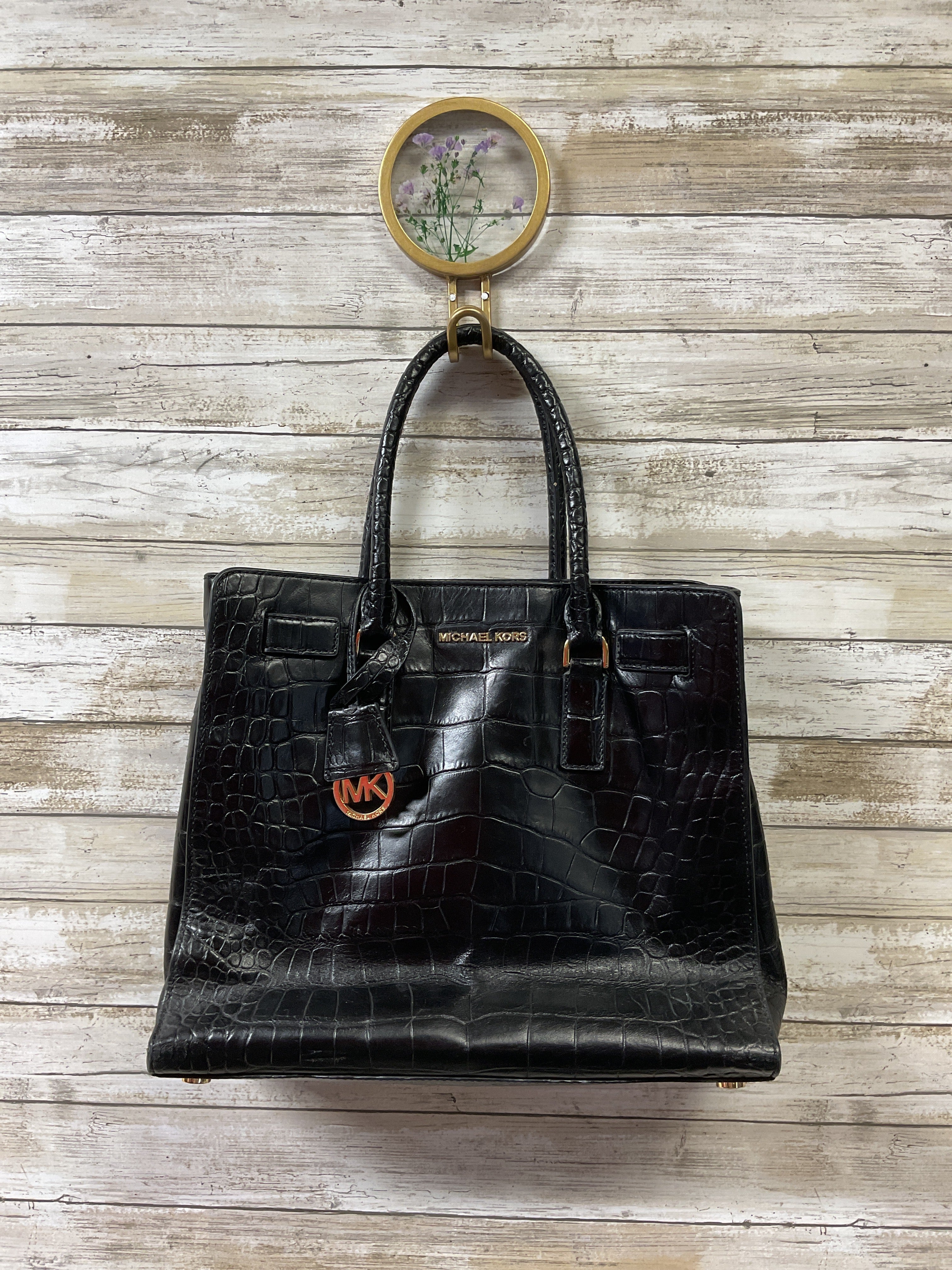 Handbag Designer By Michael Kors In Black, Size:Medium
