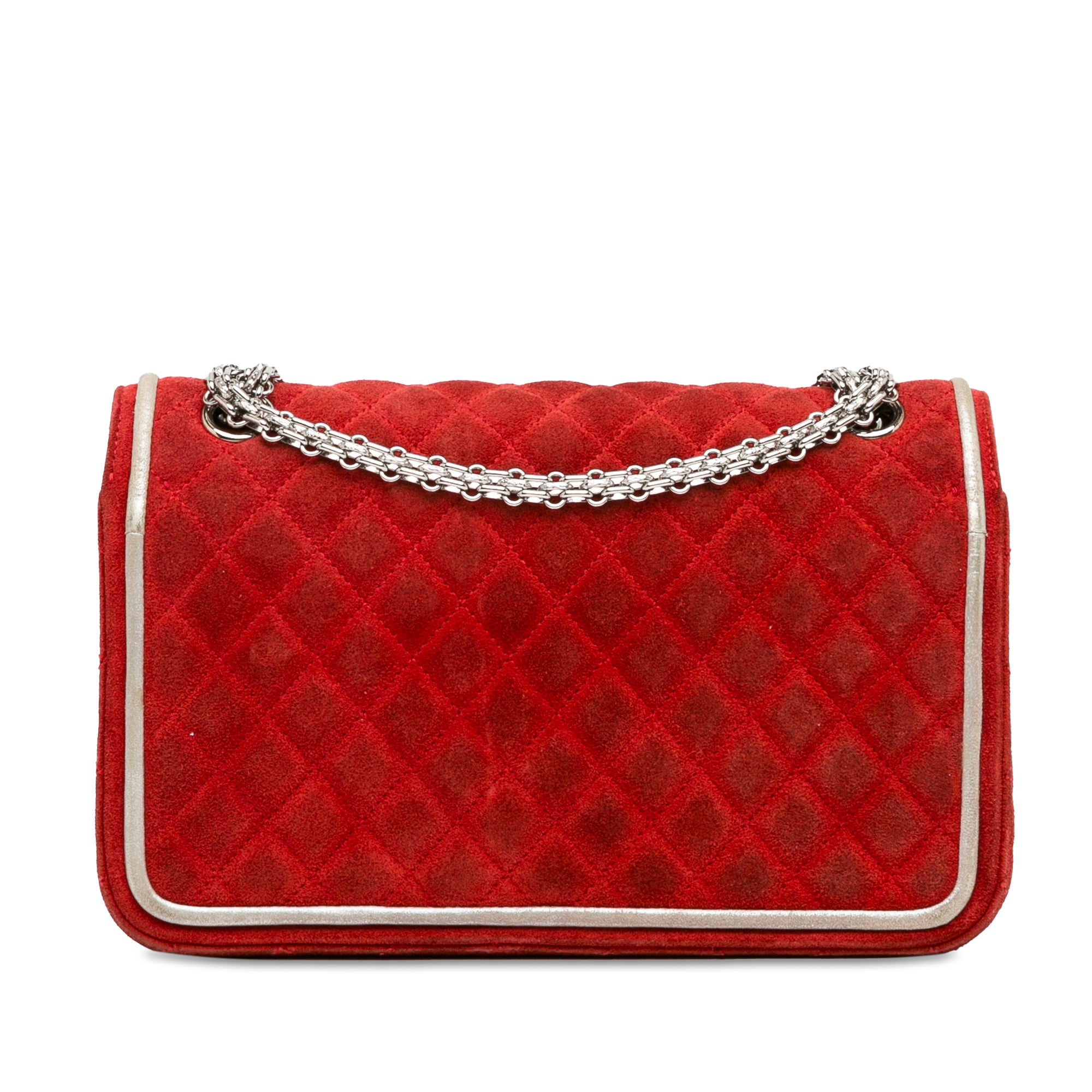 Reissue 2.55 Flap Bag Quilted Suede with Metallic Calfskin 225
