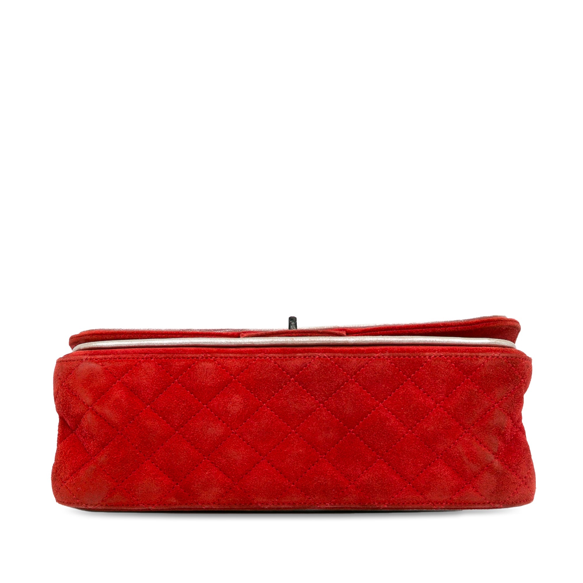 Reissue 2.55 Flap Bag Quilted Suede with Metallic Calfskin 225