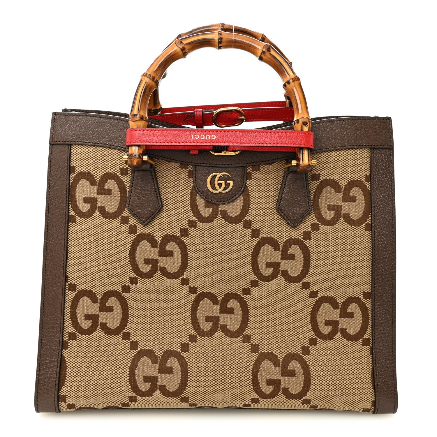 Monogram Jumbo GG Textured Dollar Calfskin  Medium Diana Tote Bag Camel Ebony New Acero Pomegranate Red