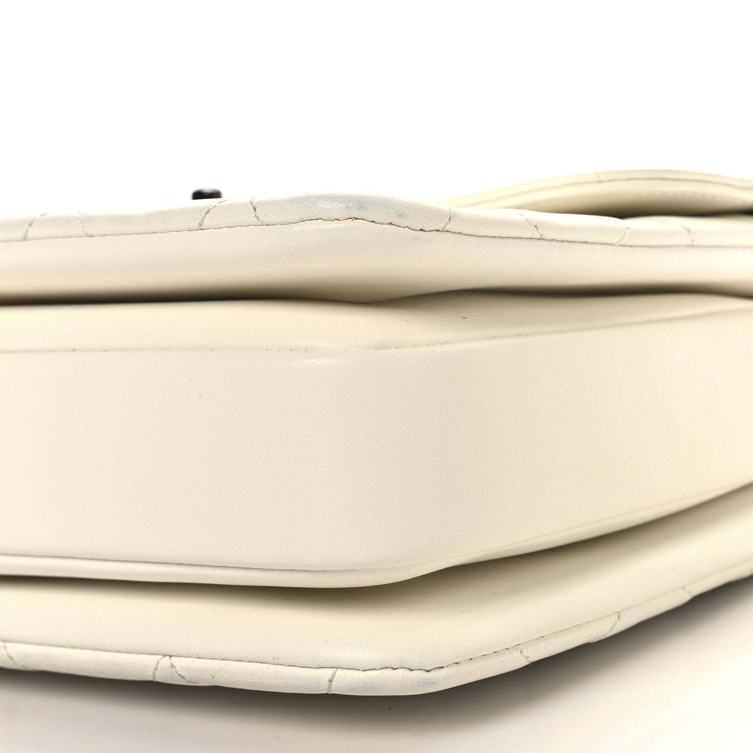 Lambskin Quilted Medium Trendy CC Dual Handle Flap Bag White