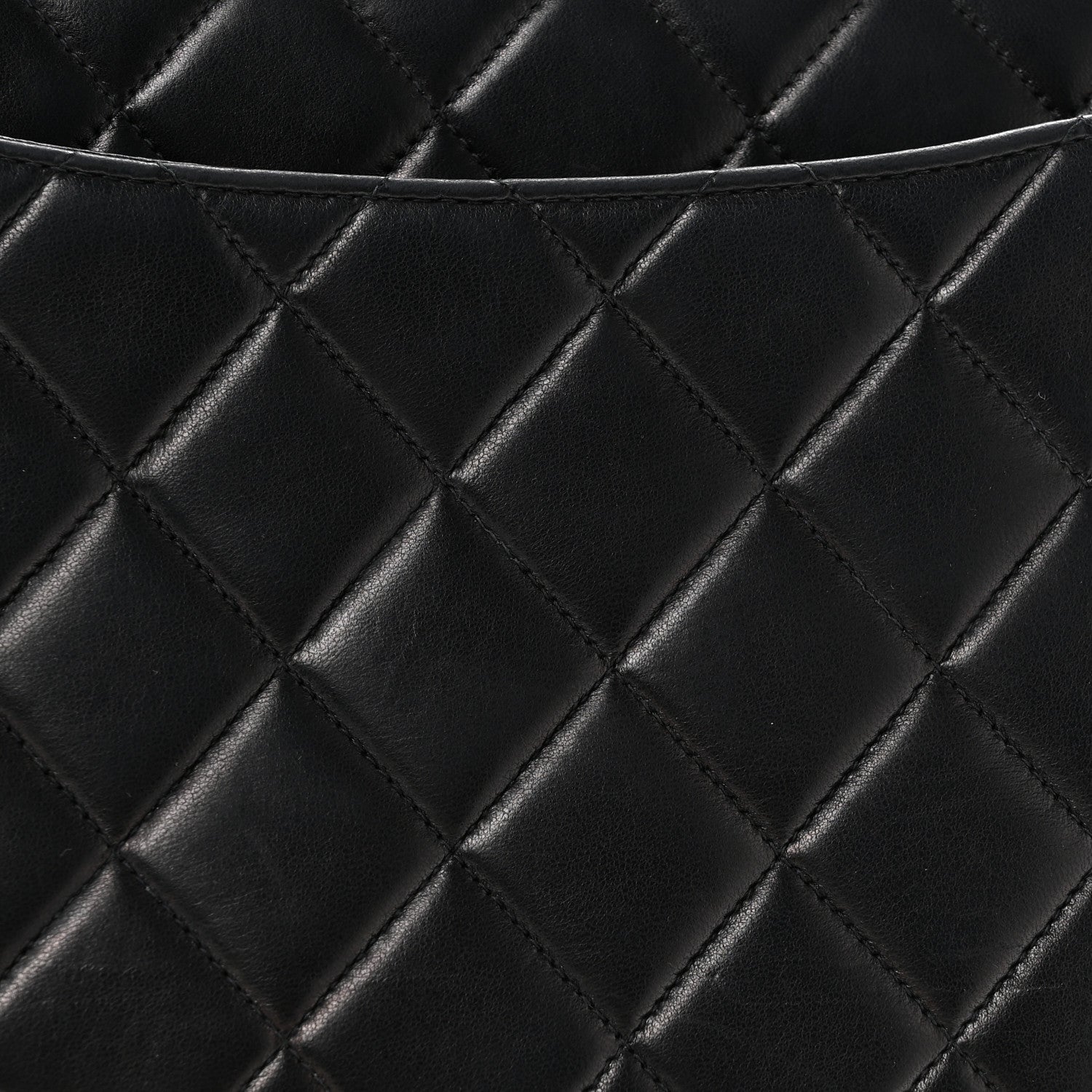 Lambskin Quilted XL Jumbo Single Flap Black