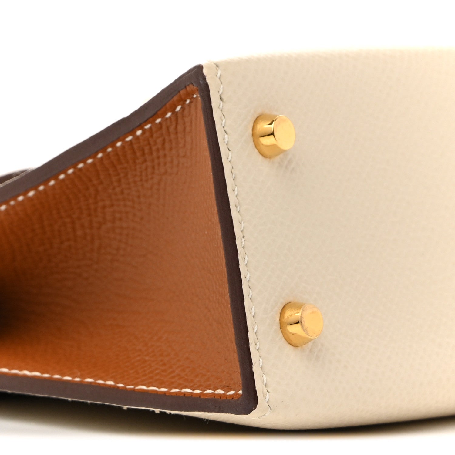Epsom Horseshoe Mini Kelly Sellier 20 Craie Gold