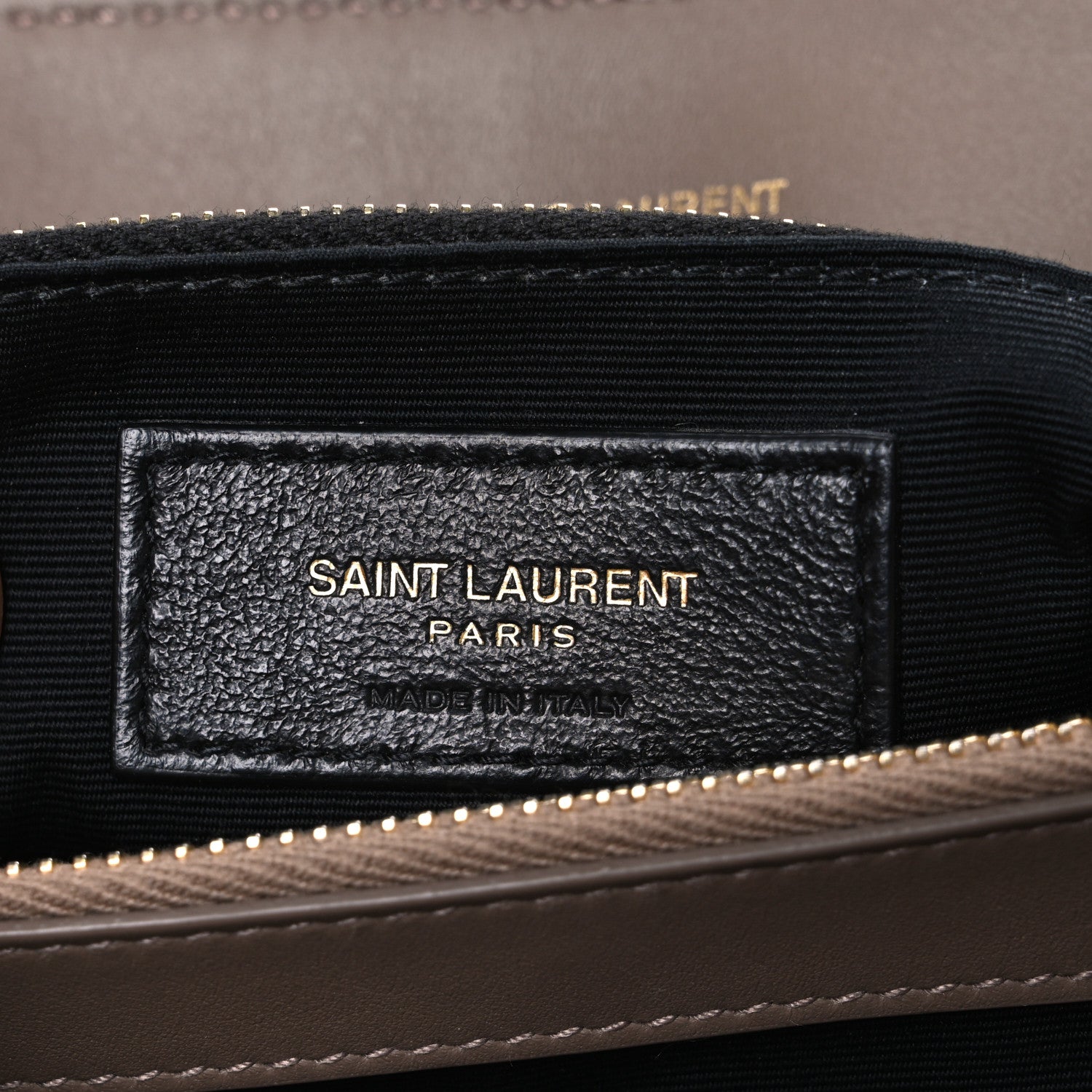 Suede Y Quilted Monogram Medium Loulou Chain Satchel Taupe