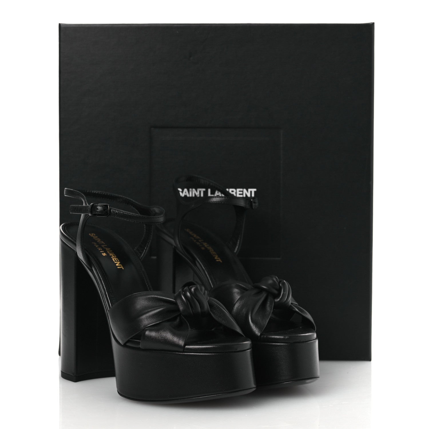 Vendome Bianca 85 Platform Sandals 36.5 Black